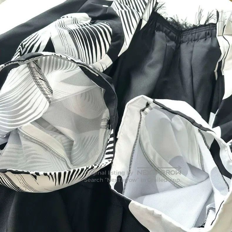 Comme des Garcons Comme Des Garcons size S Black and White Printed Puff Dres Size 23" - 6 Thumbnail