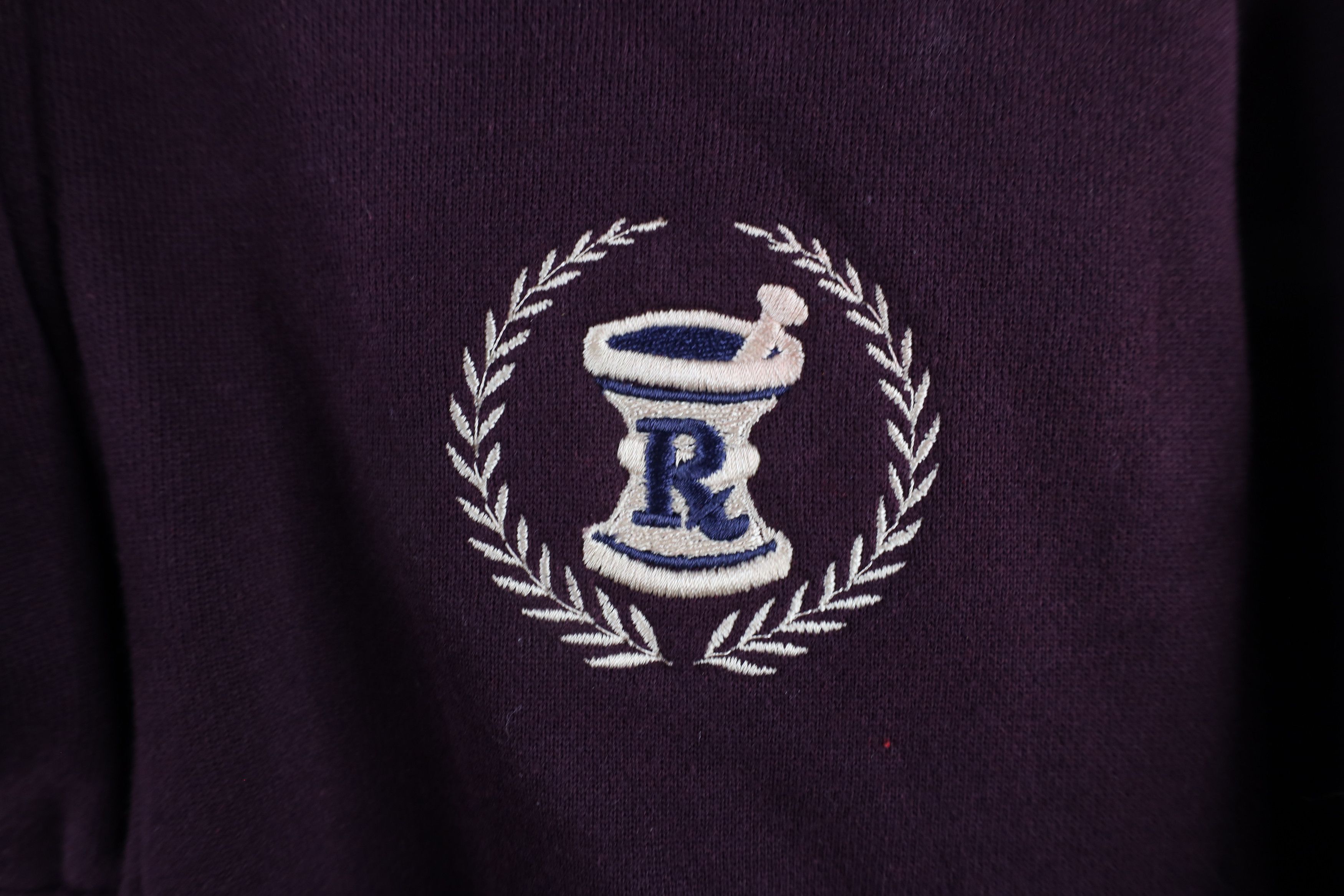 Vintage Vintage 90s Streetwear Heavyweight Pharmacist Hoodie Purple Size US M / EU 48-50 / 2 - 5 Thumbnail