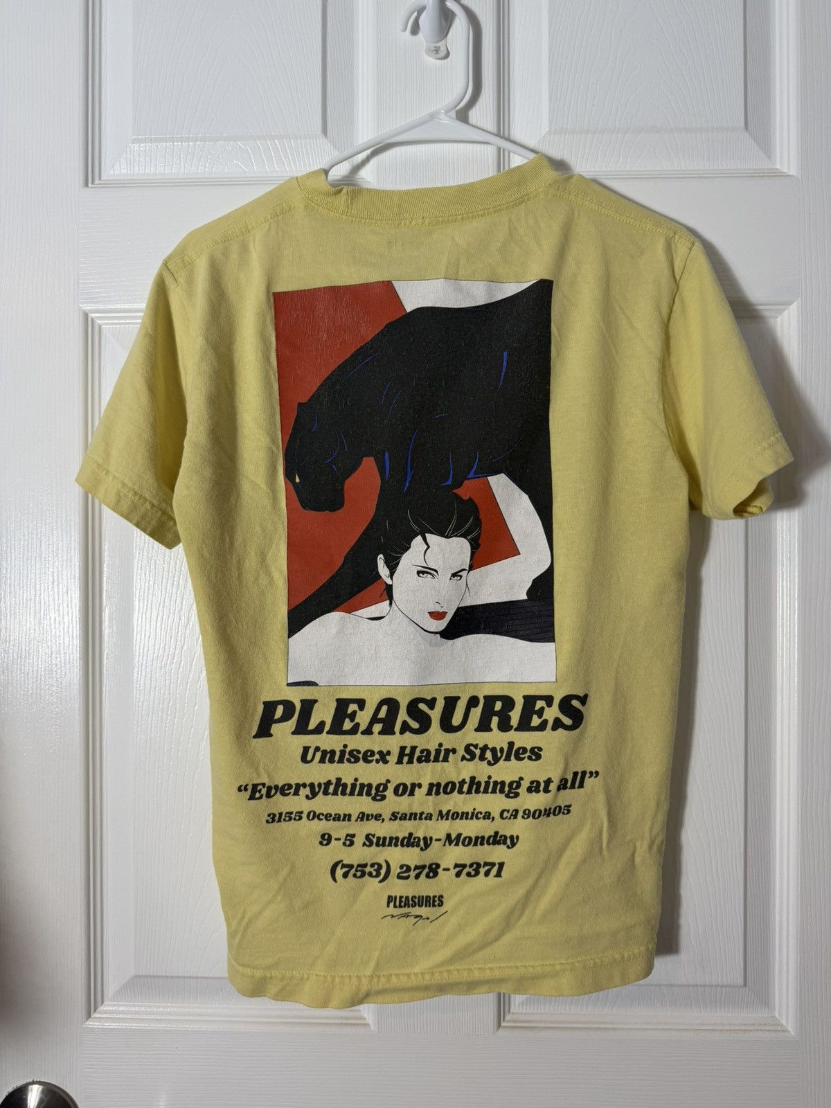 Pleasures PLEASURES "Unisex Hair Styles" Yellow Graphic Tee Size US S / EU 44-46 / 1 - 2 Thumbnail