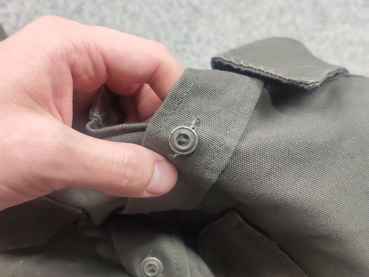 Tellason Vintage Tellason Drab Flap Long Sleeve Button Work Shirt USA Size US S / EU 44-46 / 1 - 15 Thumbnail
