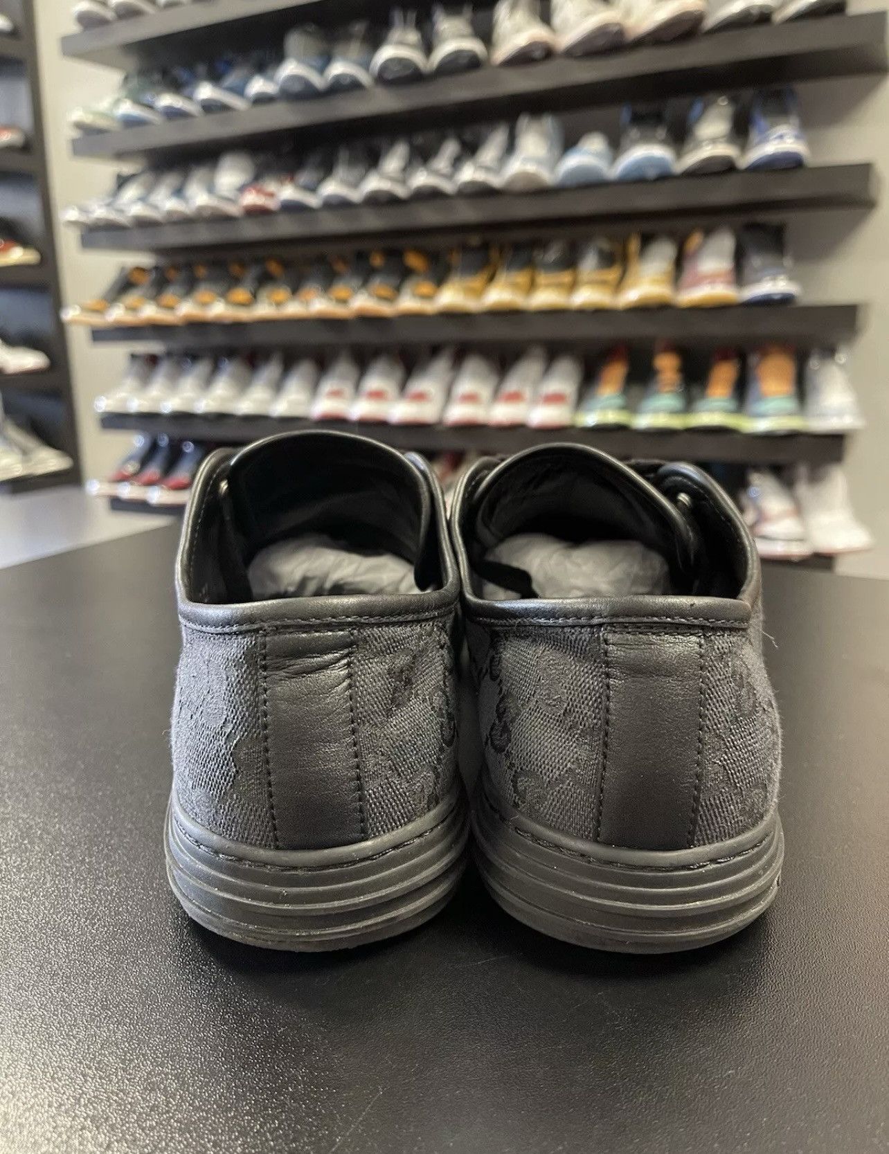 Gucci Size 8 - Gucci GG Mono Canvas Black Leather 426189 Size US 8 / EU 41 - 4 Thumbnail