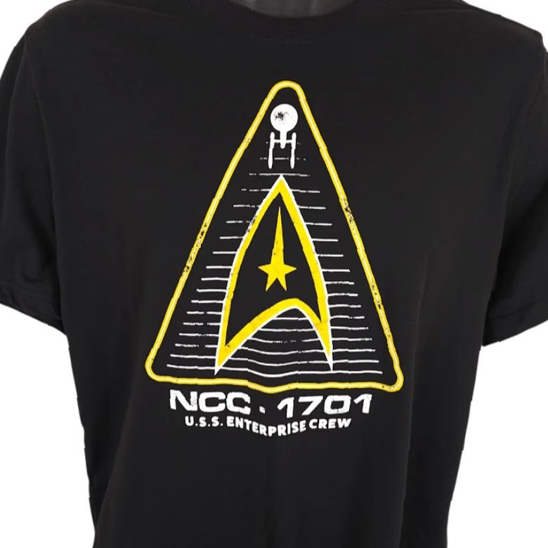 Vintage Star Trek T Shirt Mens Size Medium Black USS Enterprise Crew NCC 1701 RELAXED Shirt Size US M / EU 48-50 / 2 - 2 Thumbnail