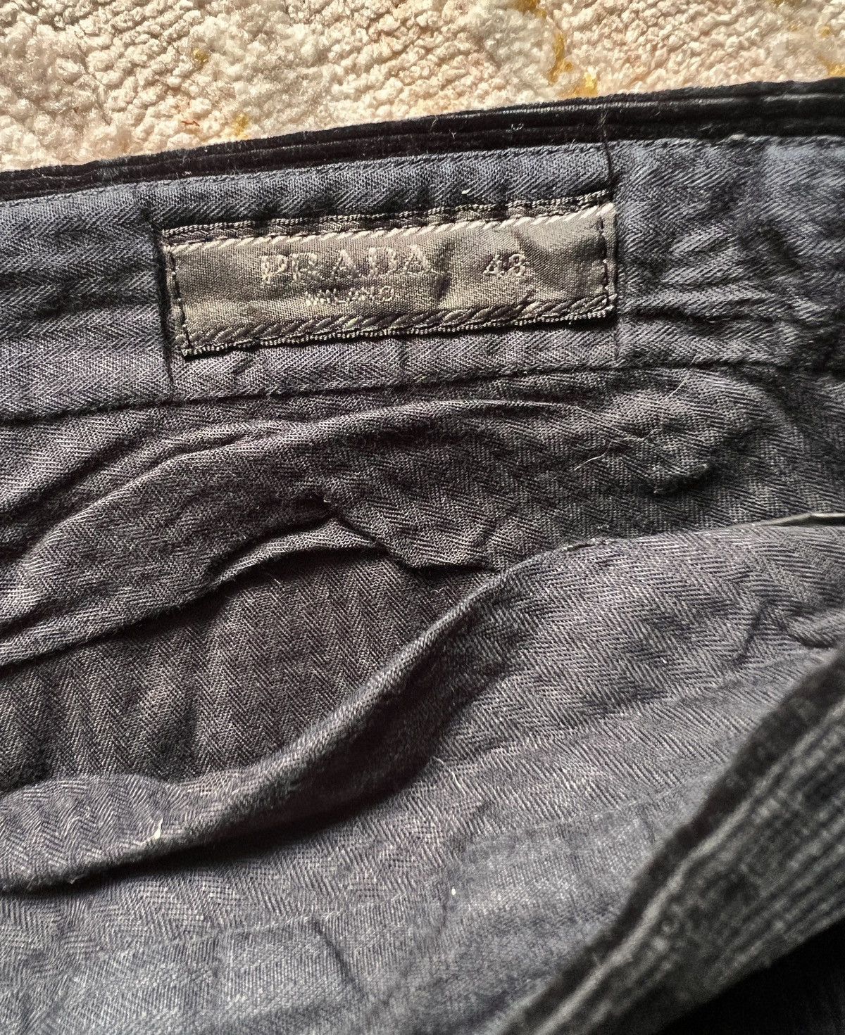 Prada Prada Dark Blue Velvet Denim Trousers Size US 32 / EU 48 - 10 Thumbnail
