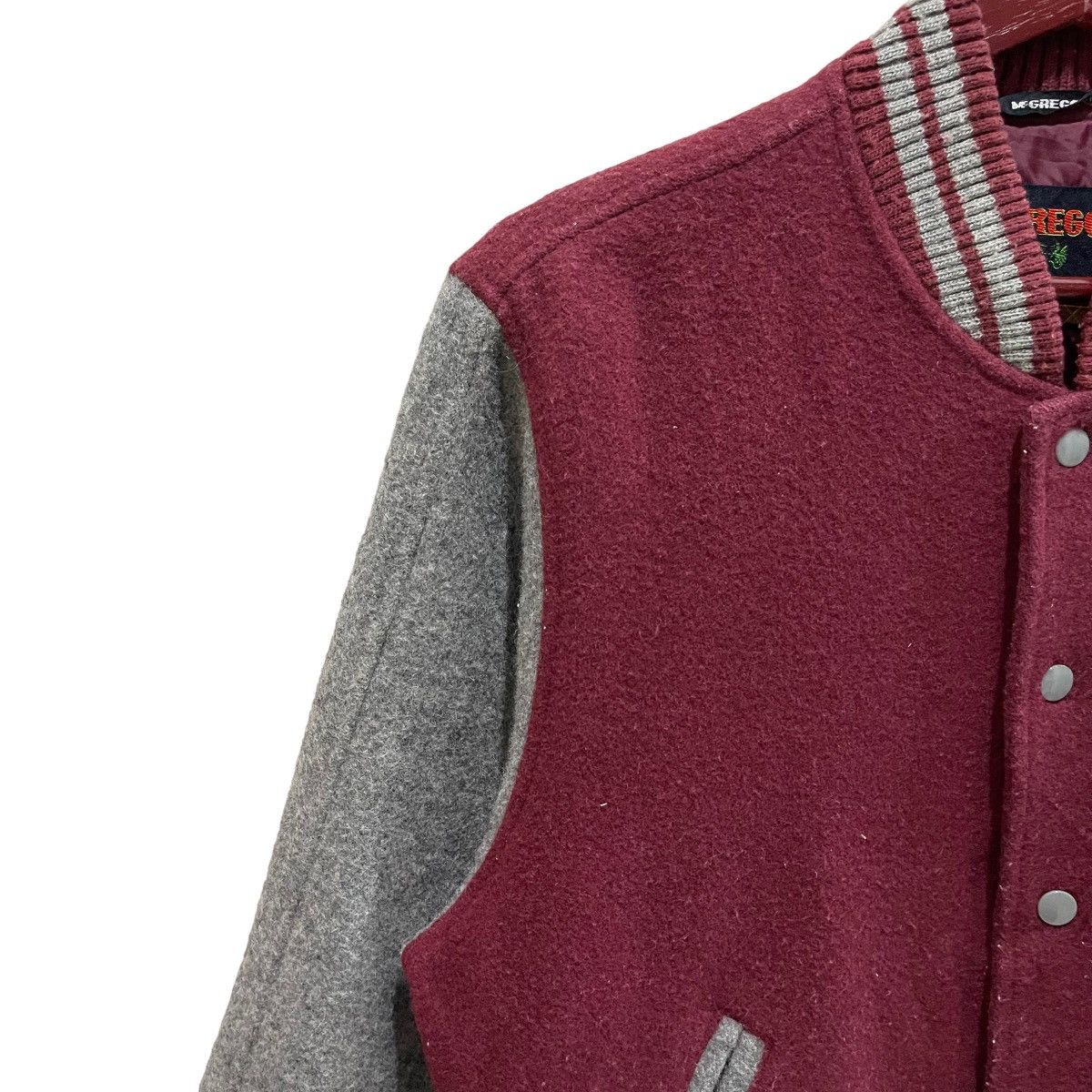 McGregor × Vintage Vintage 90s McGregor Plaid Snap Button Wool Varsity Jacket Size US M / EU 48-50 / 2 - 4 Thumbnail