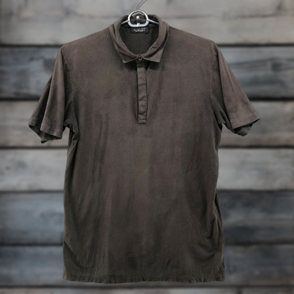 Zara Zara Polo Shirt Mens S Brown Short Sleeve Lightweight Faux Suede Collar Modern Shirt Size US S / EU 44-46 / 1 - 1 Thumbnail