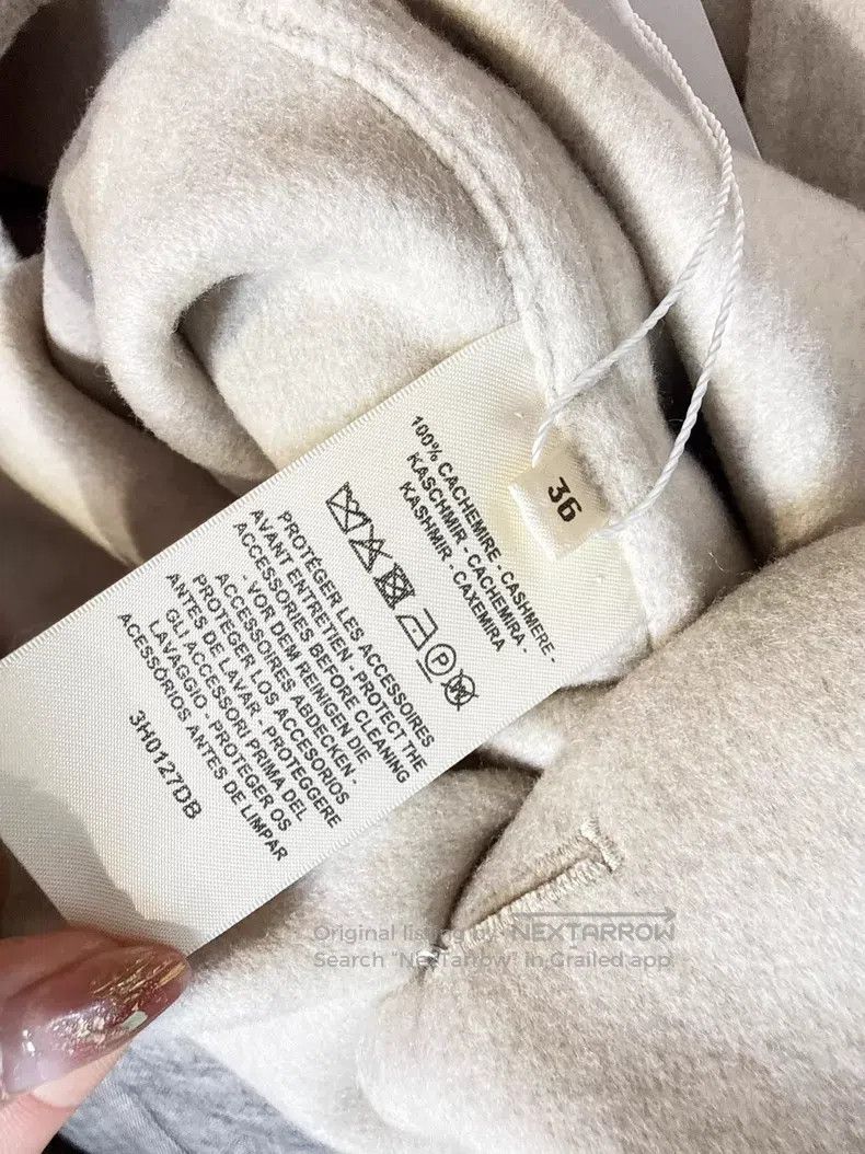 Hermes Hermes Oatmeal color cashmere coat for women Size XS / US 0-2 / IT 36-38 - 6 Thumbnail