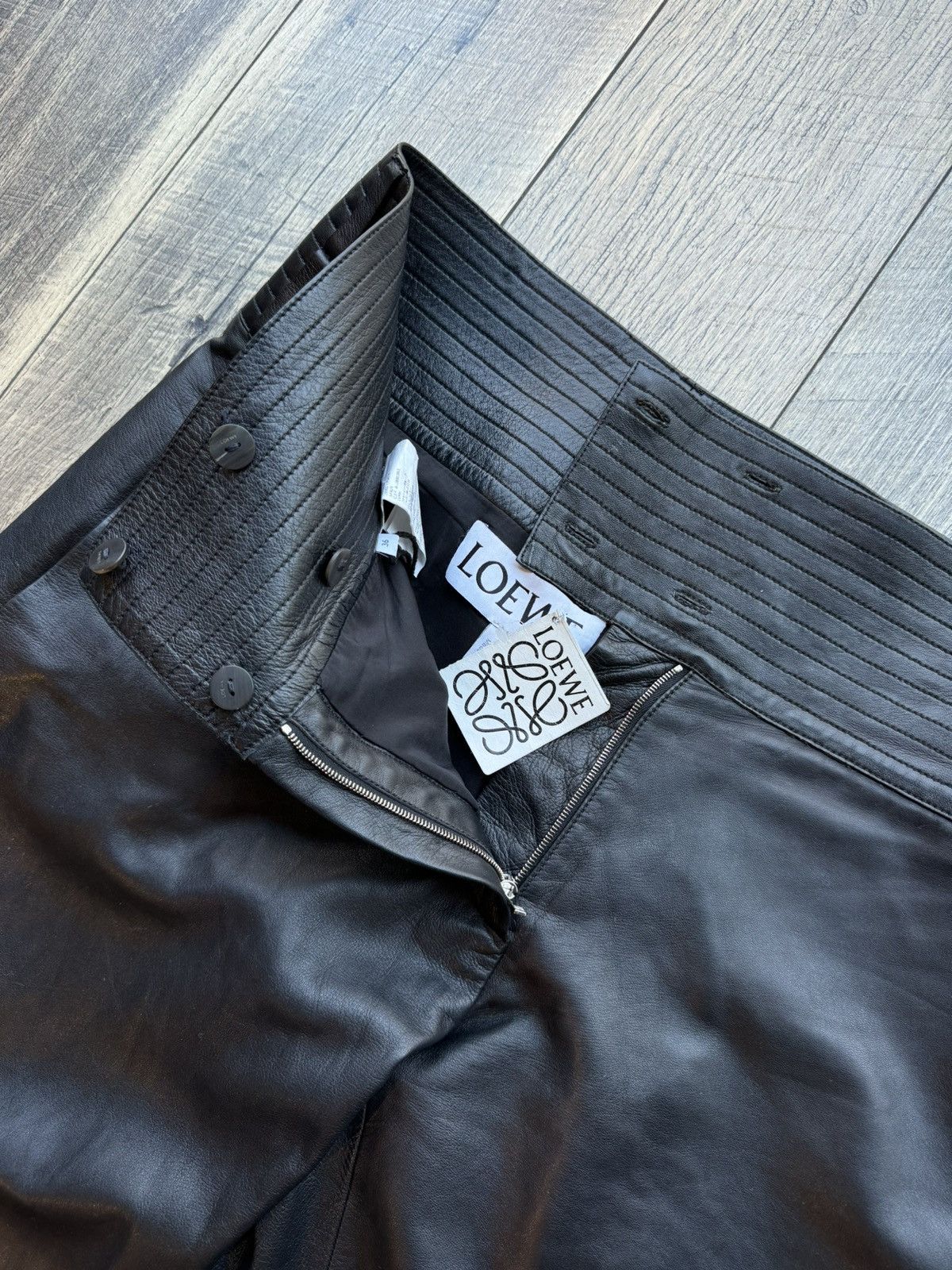 Loewe Loewe Black Lamb Skin Leather Pants New - 36 Size US 32 / EU 48 - 5 Thumbnail