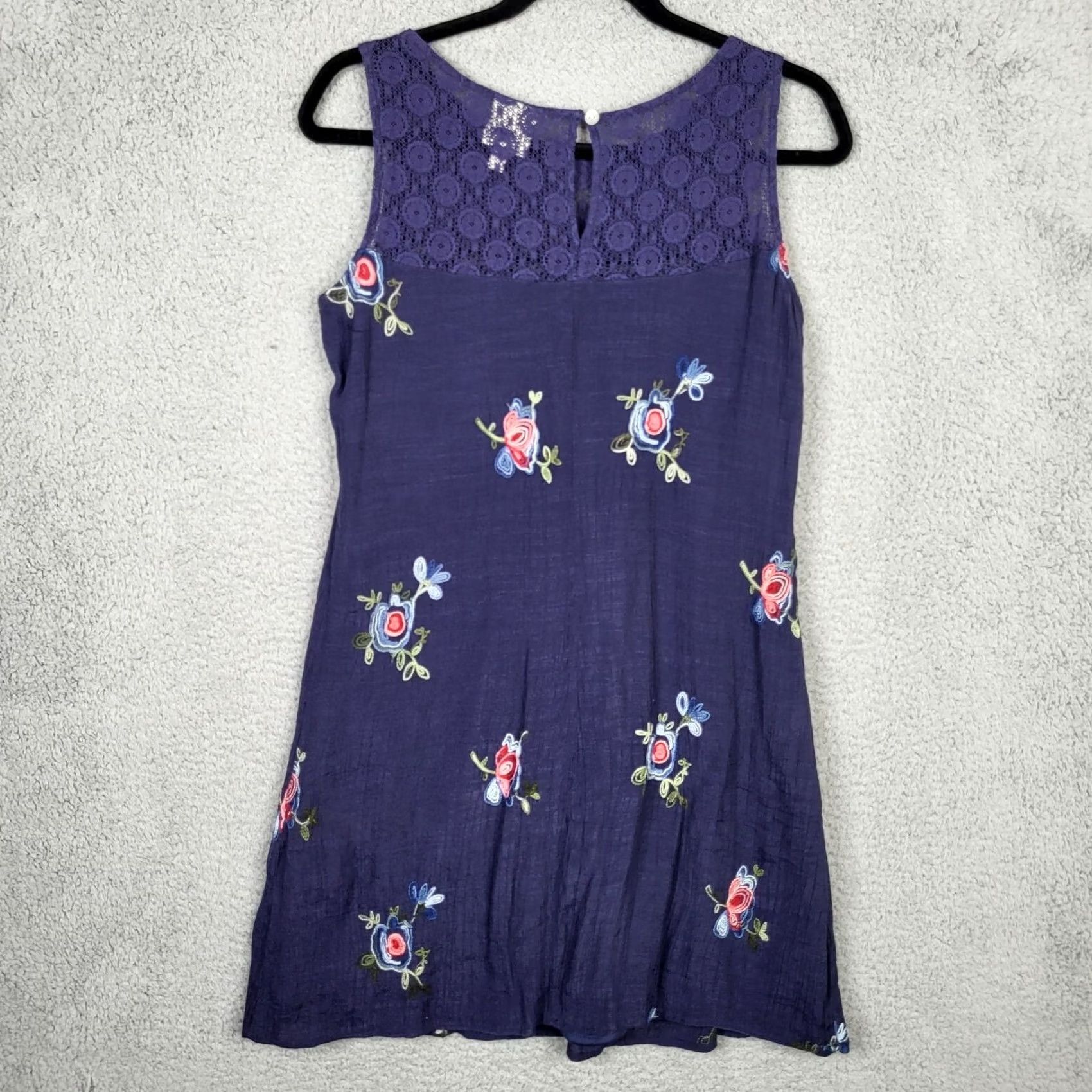 Anthropologie Anthropologie Fig and Flower Embroidered Shift Dress Women's Blue M Size M / US 6-8 / IT 42-44 - 3 Thumbnail