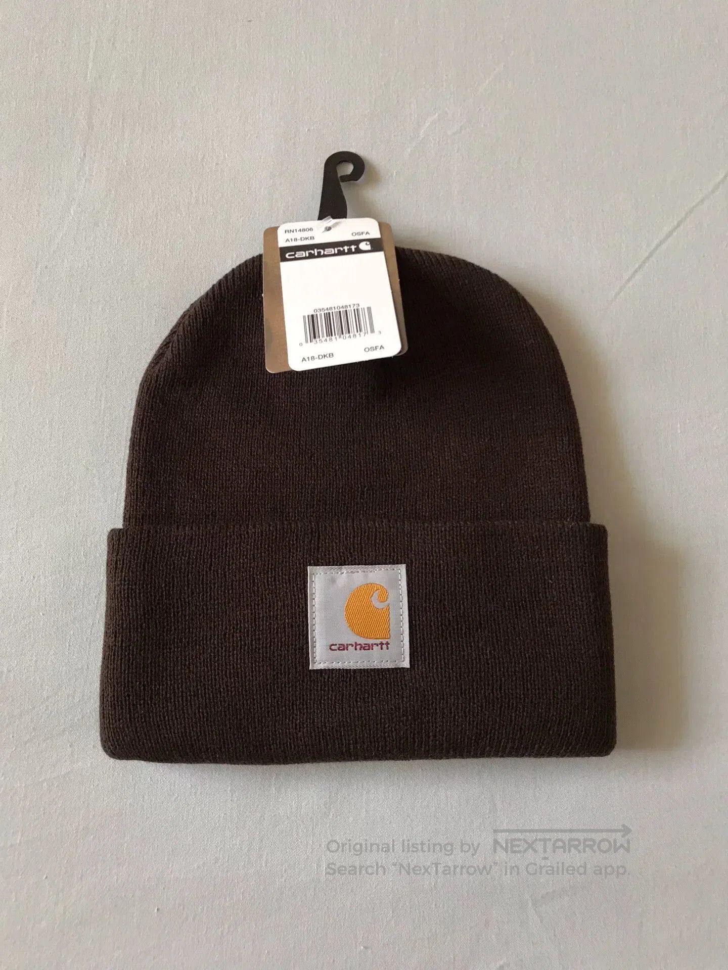 Carhartt Carhartt A18 DKB Brown Knit Beanie. Size ONE SIZE - 1 Thumbnail