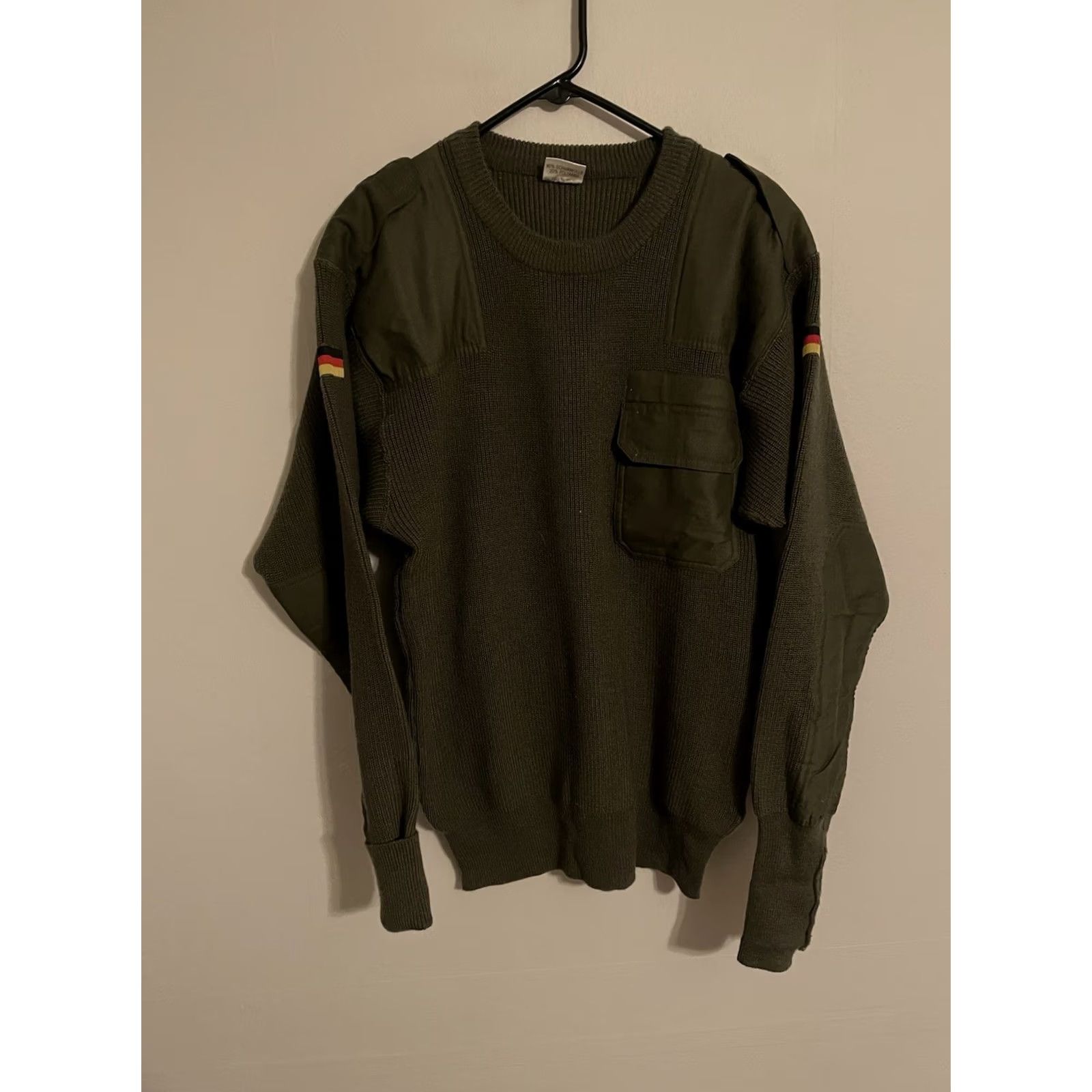 Commando German Army Military Commando Sweater Jumper Green Wool Germany Adult 54/48 Size US M / EU 48-50 / 2 - 2 Thumbnail