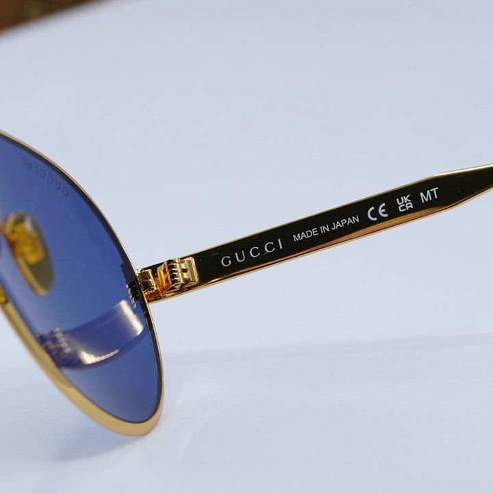 Gucci Gucci GG1513S 005 Sunglasses Gold Aviator Frame, Blue Size ONE SIZE - 7 Thumbnail