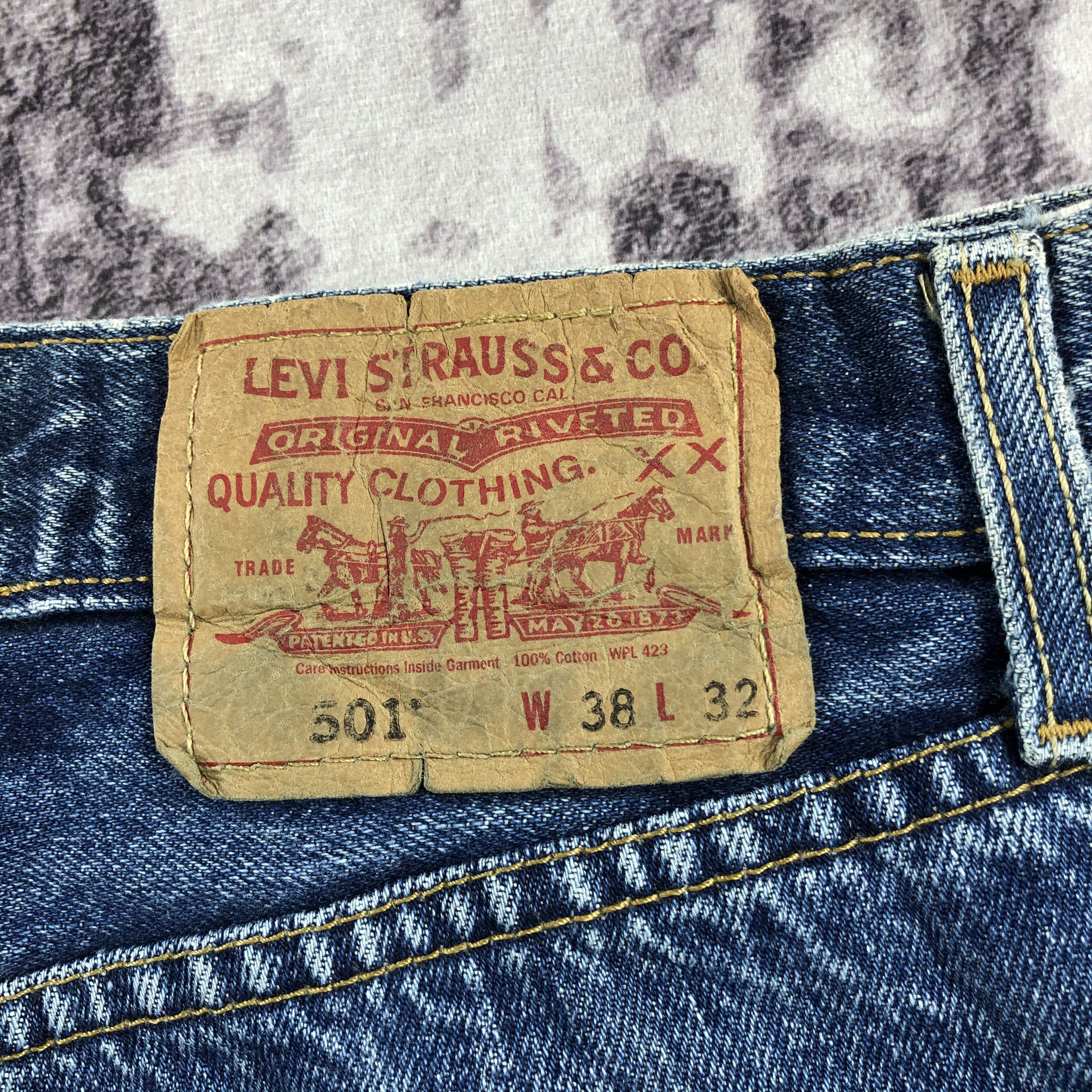 Levi's 90s Vintage Blue Wash Levis 501 Jeans-JM2378 Size US 36 / EU 52 - 6 Thumbnail