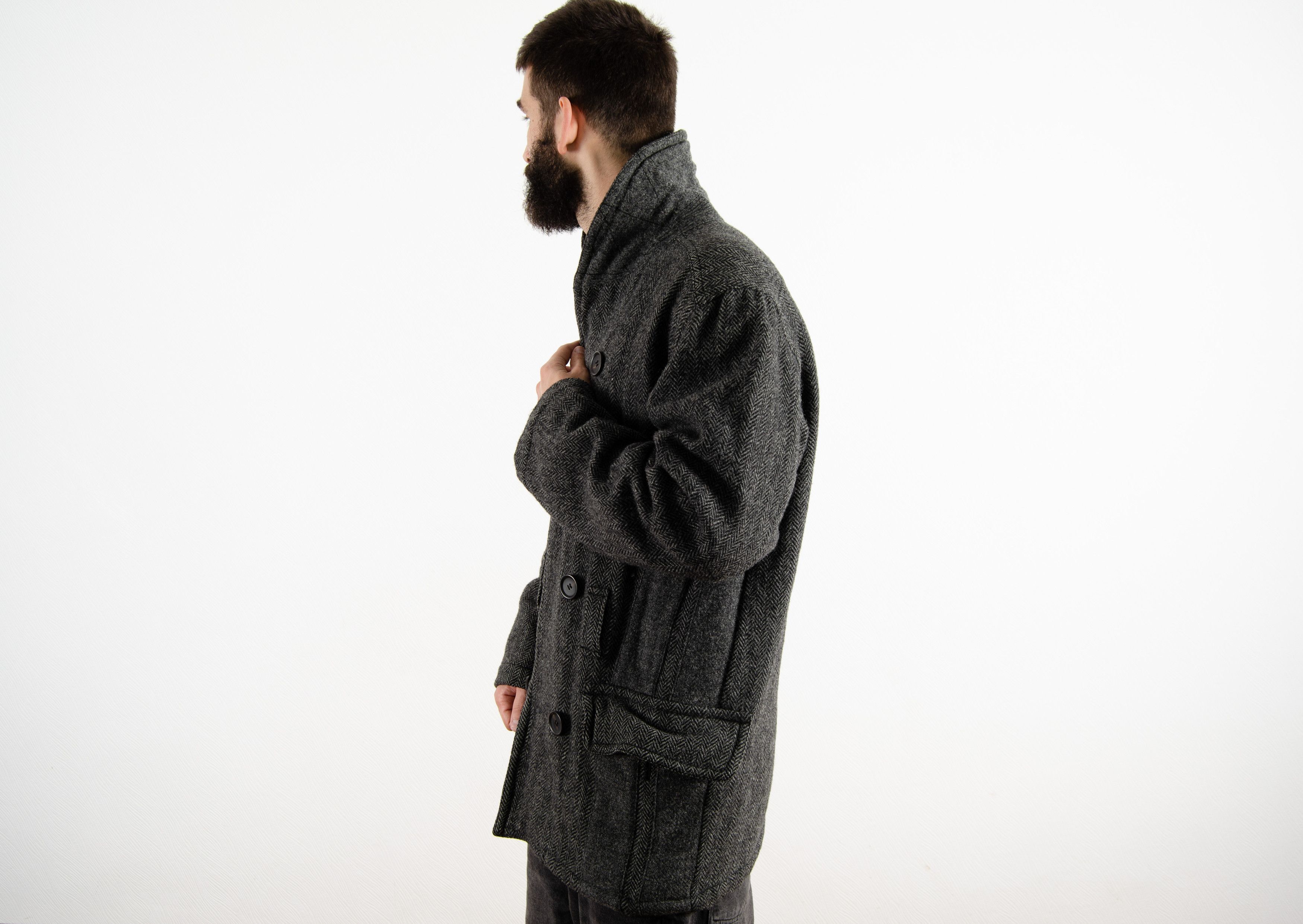Comme des Garcons Archive Comme Des Garcons Vintage Rare Wool Jacket Coat Size US L / EU 52-54 / 3 - 7 Thumbnail