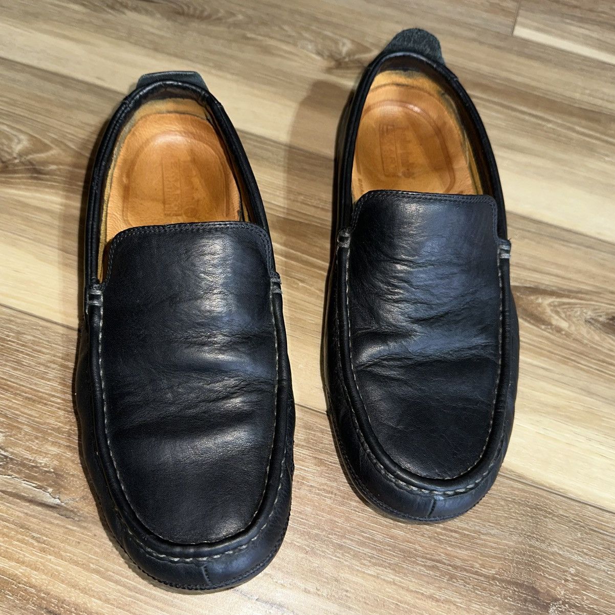 Timberland Timberland Leather Driving Slip On Style Loafers, Black, 9.5 Size US 9.5 / EU 42-43 - 4 Thumbnail