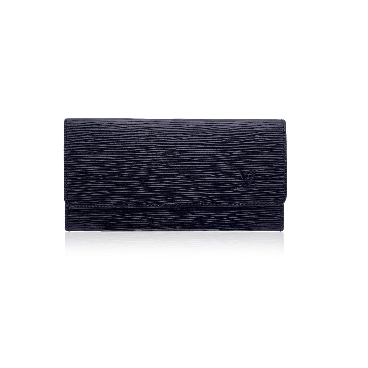 image of Louis Vuitton Malletier Vintage Black Epi Leather Bifold Bill Wallet, Women's