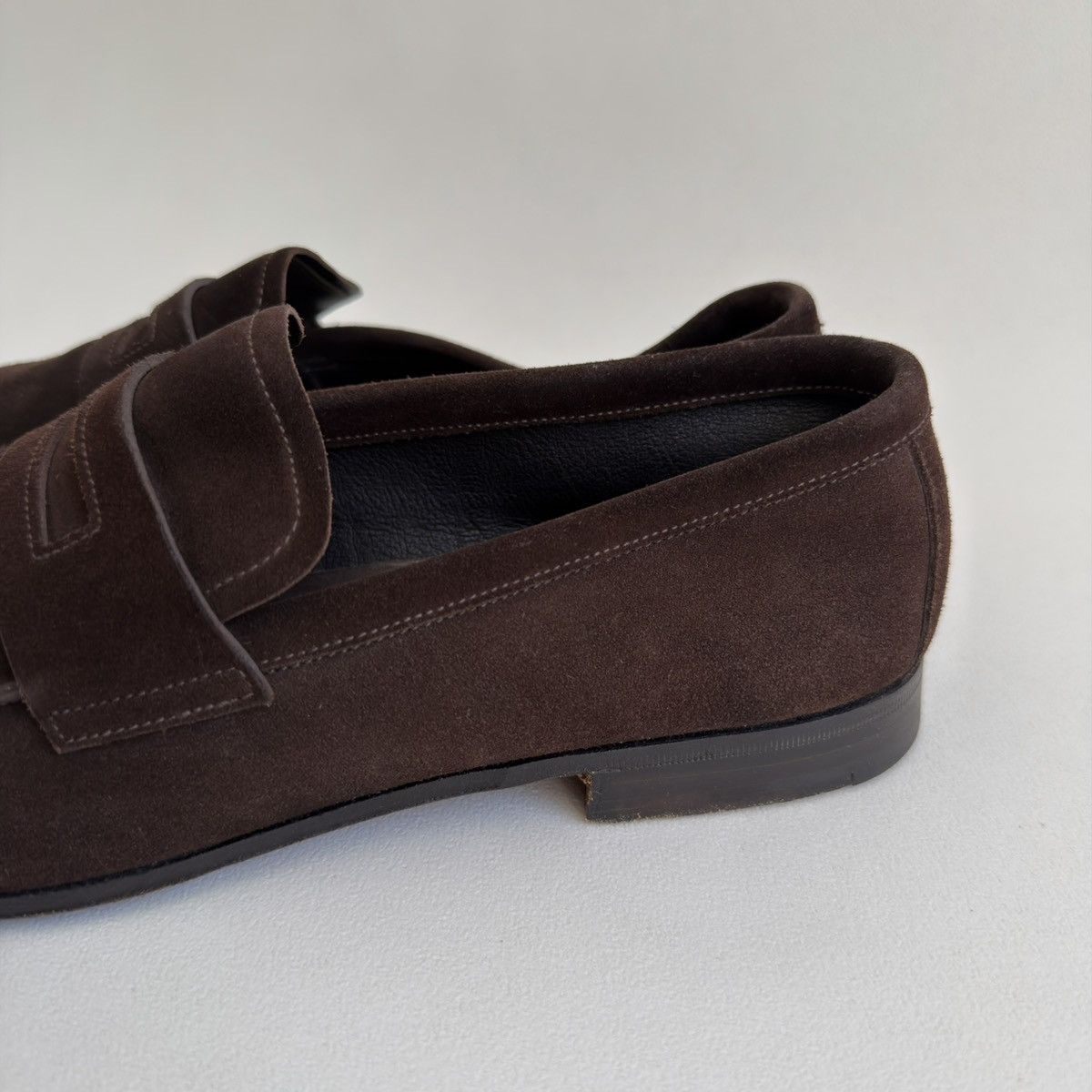 Prada Brown Suede ‘Square Toe’ Loafers Size US 8.5 / EU 41-42 - 9 Thumbnail