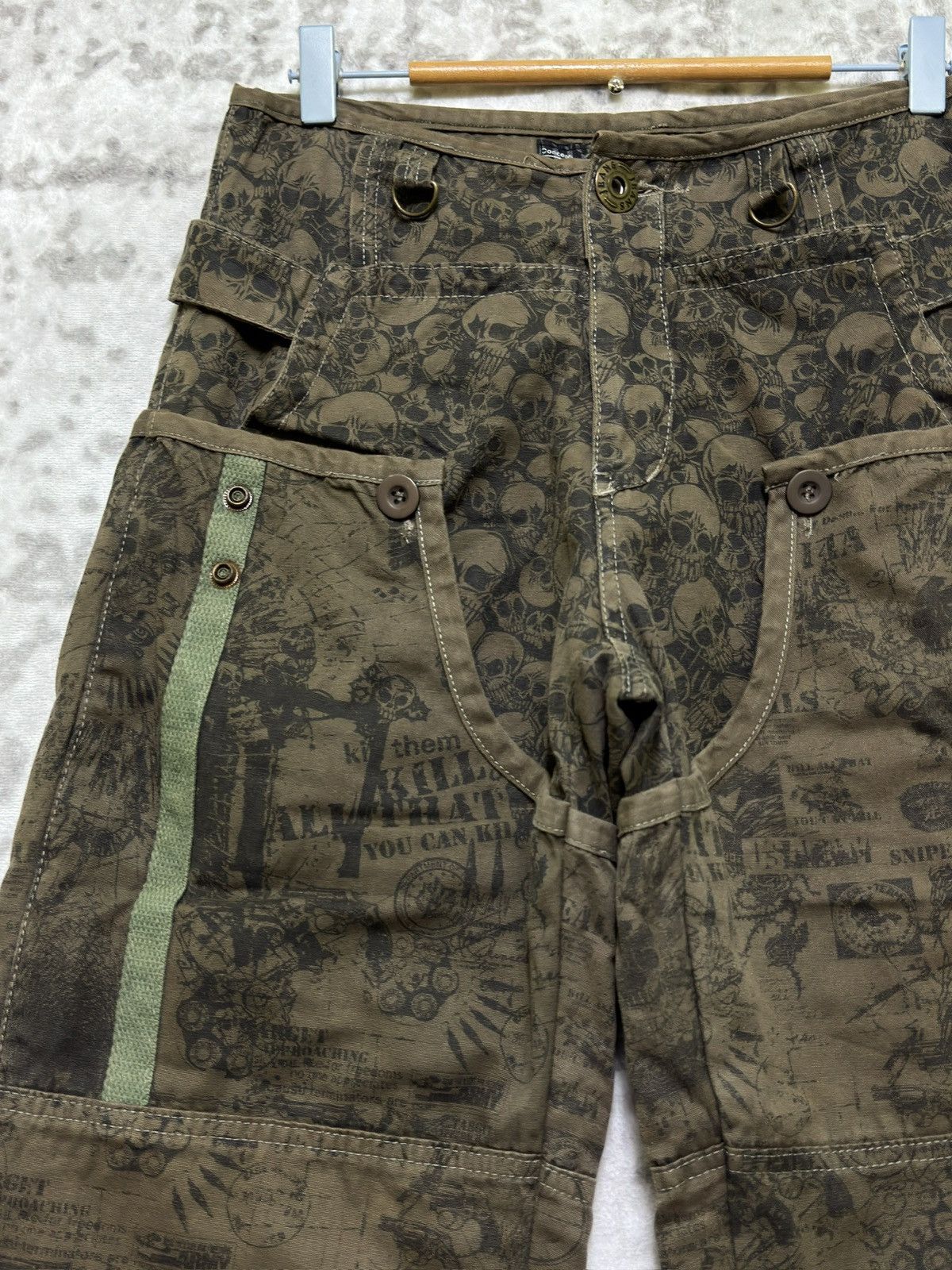 Vintage Risefire Designer Technical Dept Overprint Bondage Pant Size US 29 - 4 Thumbnail