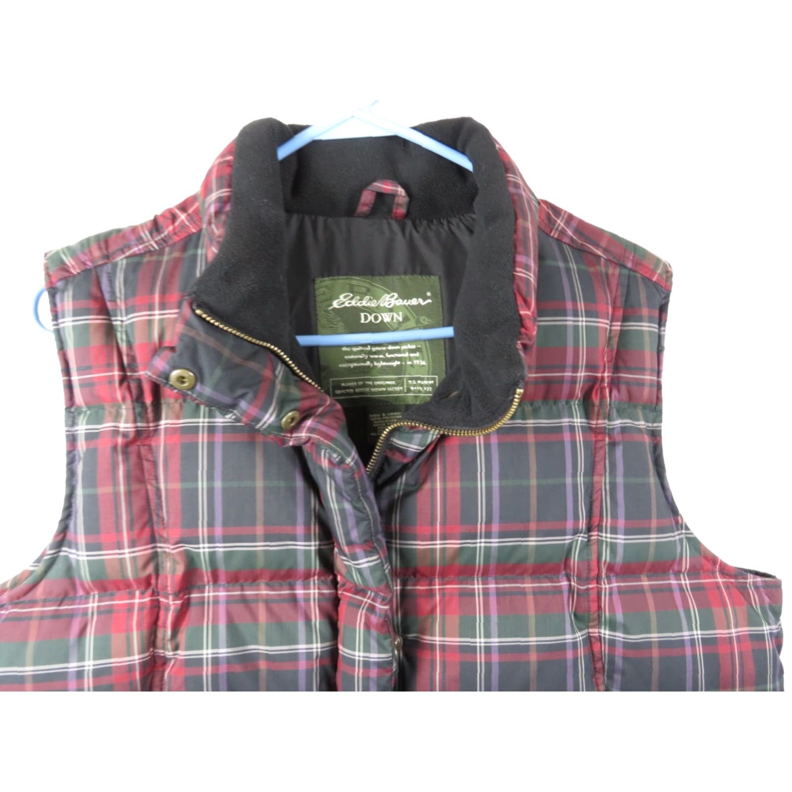 Eddie Bauer Eddie Bauer Vest Women's XL Multicolor Plaid Down Quilted Zip Short Mid-Length Puffer Vest Winter Casual Size XL / US 12-14 / IT 48-50 - 3 Thumbnail
