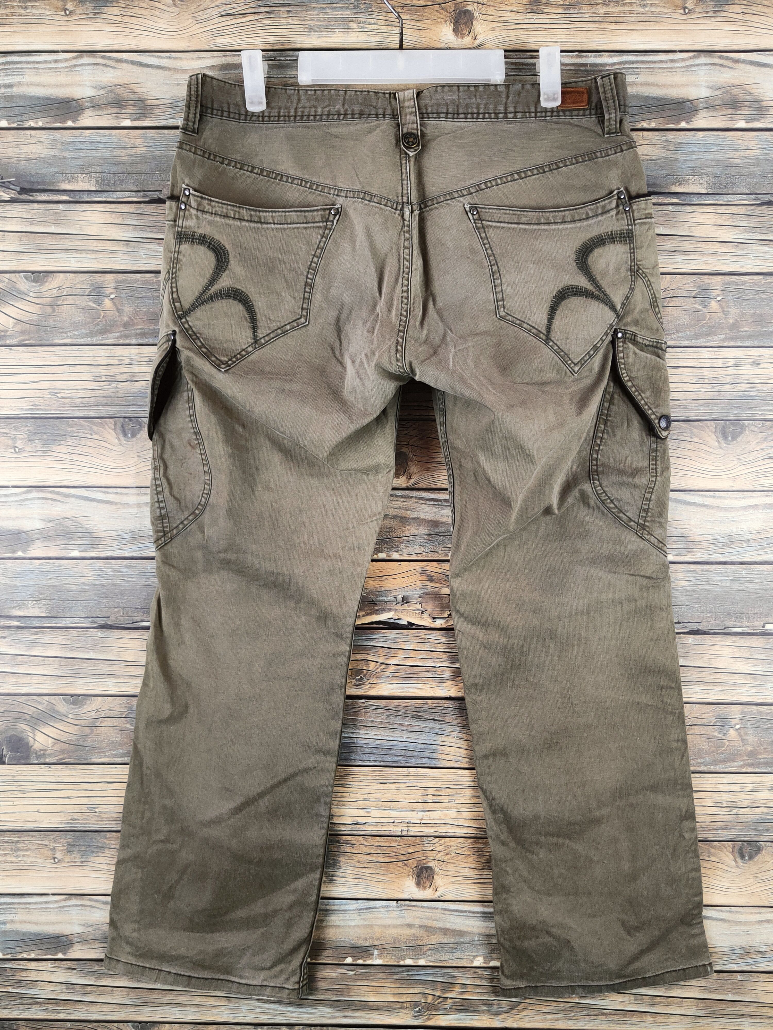 Nicole Club DL Nicole Club Olive Multipocket Cargo Pants #46-371 Size US 33 - 7 Thumbnail