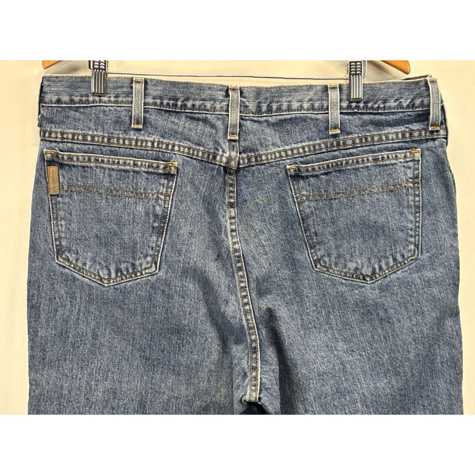 Denime Cinch Jeans Mens 40x30 (40x25) Blue Denim Stretch 5 Pocket Denim Medium Wash Jeans Straight Mens 5-Pocket Western Cowboy Relaxed Regular Cinch Size US 40 / EU 56 - 4 Thumbnail