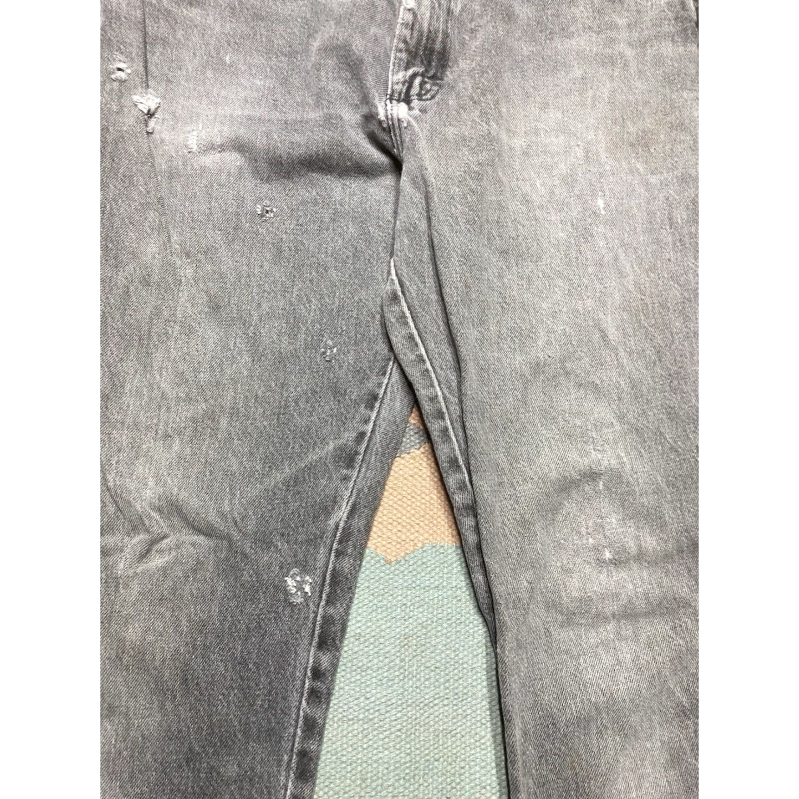 Vintage VINTAGE Rustler Jeans Distressed Grunge Straight Leg Black 32x31 Men Size US 32 / EU 48 - 3 Thumbnail