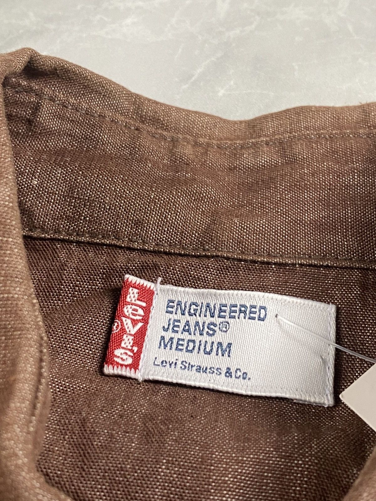 Levi's Vintage Clothing Vintage Levis Brown Waxed Shirts Size US S / EU 44-46 / 1 - 6 Thumbnail