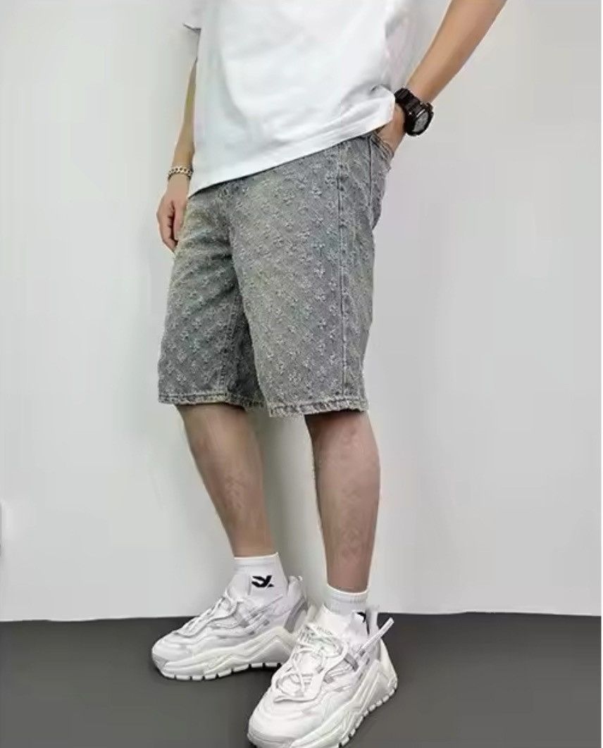 Japanese Brand × Jean Distressed Men Denim Short Niches Design Tide Short Size US 34 / EU 50 - 4 Thumbnail