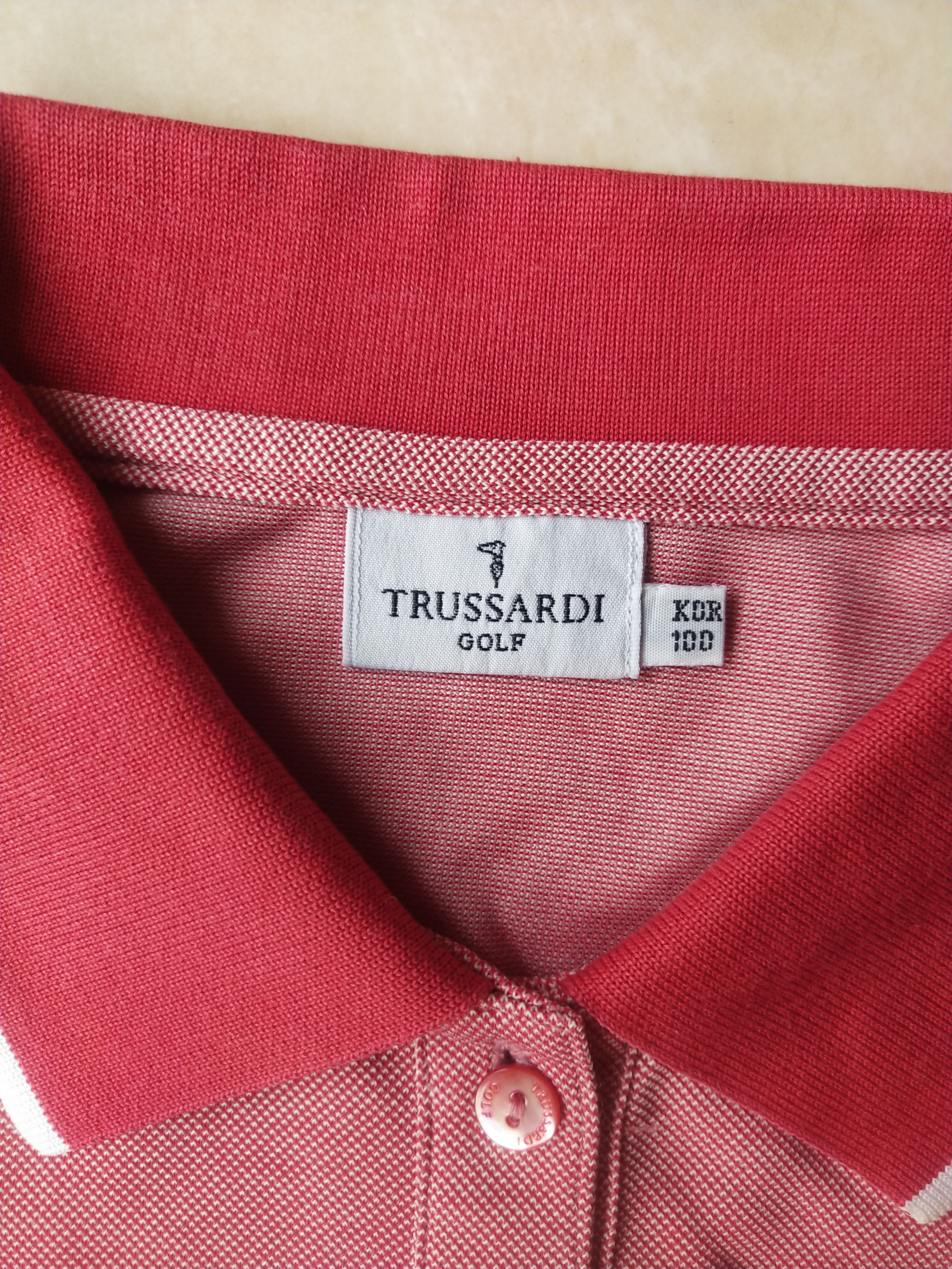 Trussardi 2000s Trussardi Golf Sleeveless Polo Shirt Red Y2K Size M / US 6-8 / IT 42-44 - 5 Thumbnail