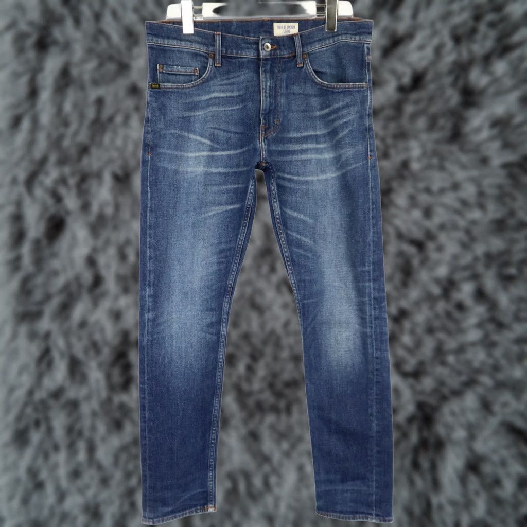 Tiger of Sweden Tiger of Sweden Pistolero Jeans Mens W32/L30 Blue Faded Whiskers Slim Denim Stretch Jeans Size US 32 / EU 48 - 1 Thumbnail