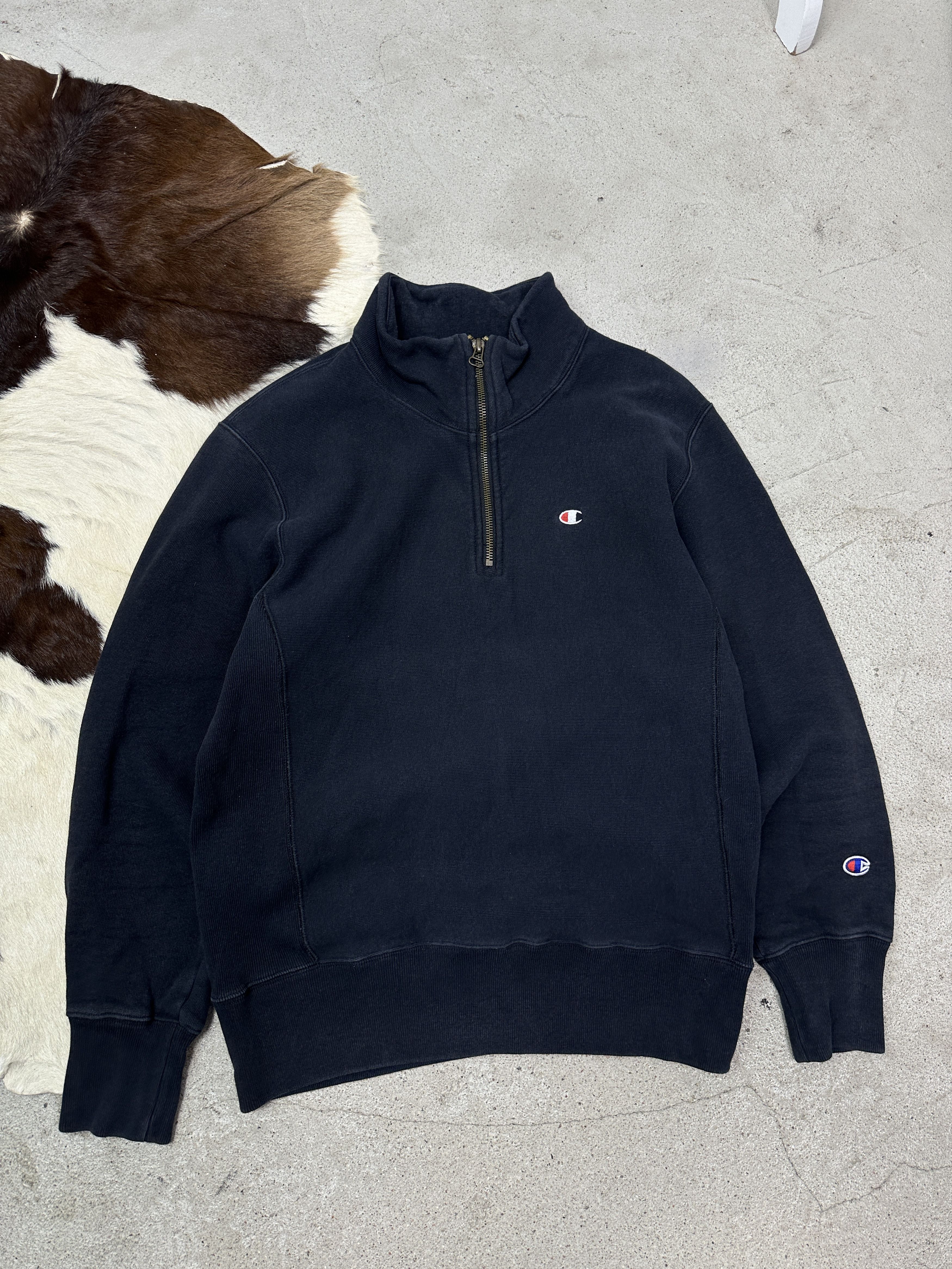 Champion Vintage Sporty Reverse Weave 1/4 Zip Champion Hoodie 00s Size US L / EU 52-54 / 3 - 1 Thumbnail