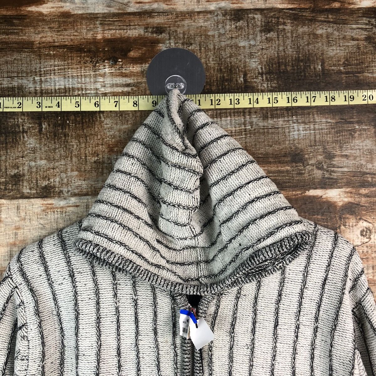 Homespun Knitwear DL Foravi White stripe sweater Hoodie Knitwear #C497 Size US M / EU 48-50 / 2 - 4 Thumbnail
