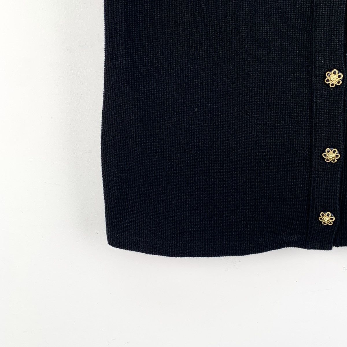 Chanel Chanel Black Single Row Gold Button Cotton Knit Cardigan Size M / US 6-8 / IT 42-44 - 4 Thumbnail