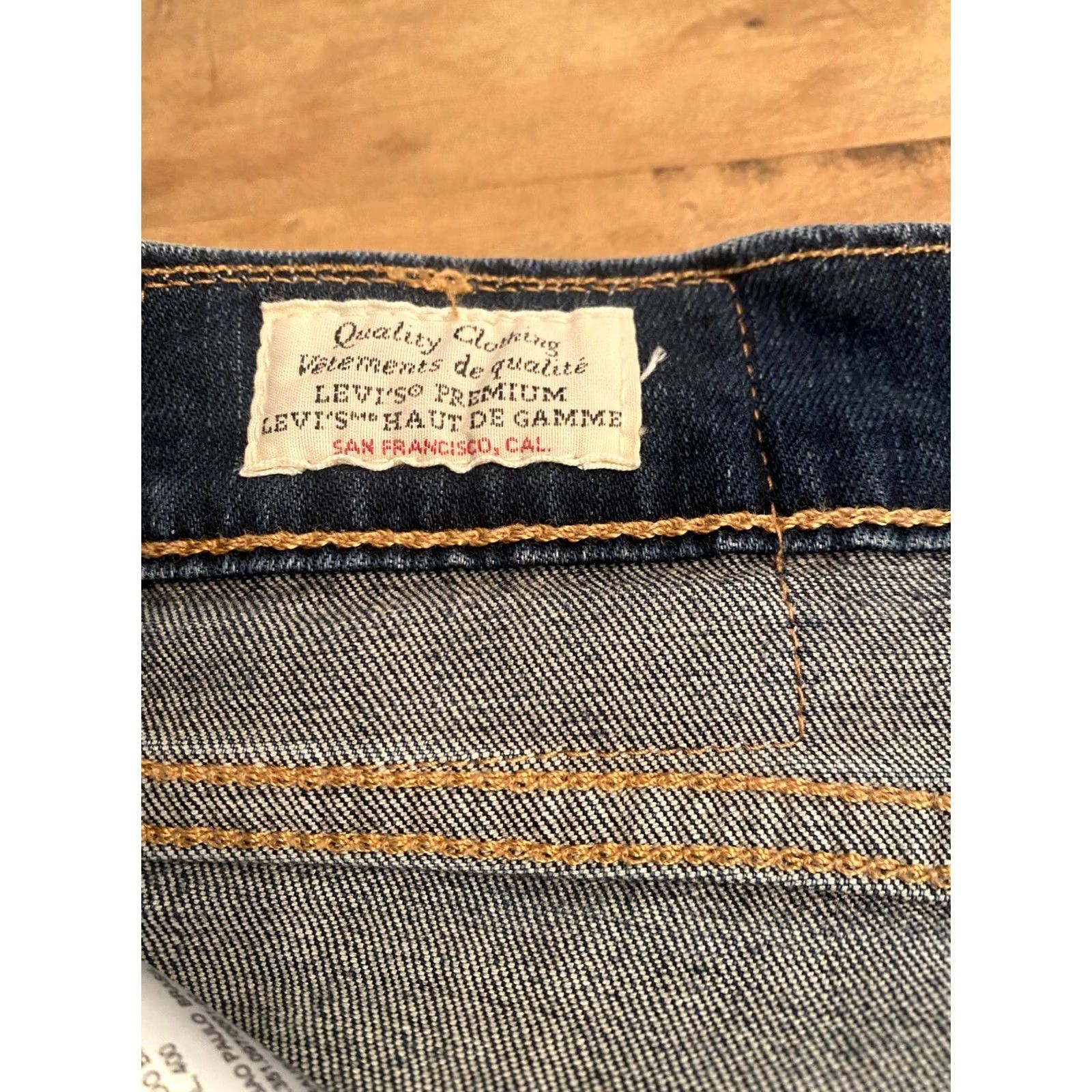 Levi's Levi's Premium 502 Regular Tapered BIG E Dark Blue Denim Jeans Men 38x30 Leather Size US 34 / EU 50 - 4 Thumbnail