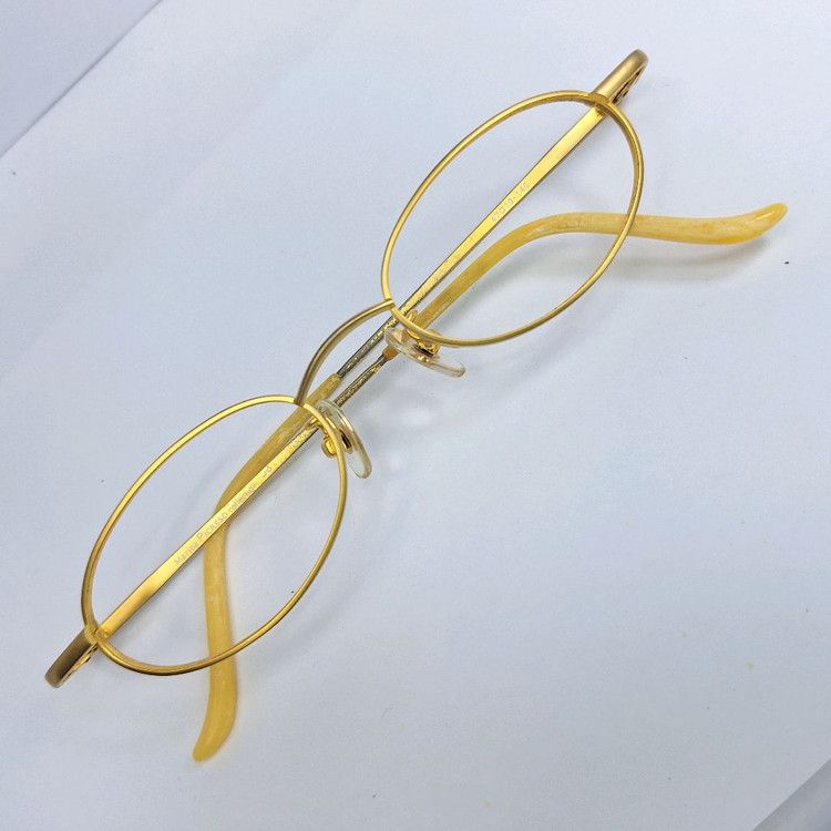 Vintage Marina Picasso Collection Oval Gold Glasses Frame 47-19 Size ONE SIZE - 1 Thumbnail