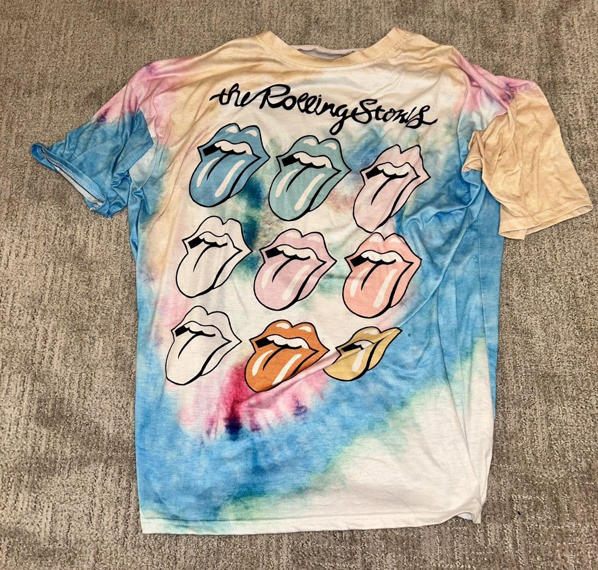 The Rolling Stones Rolling Stones rainbow tie dyed t-shirt Size L / US 10 / IT 46 - 2 Thumbnail