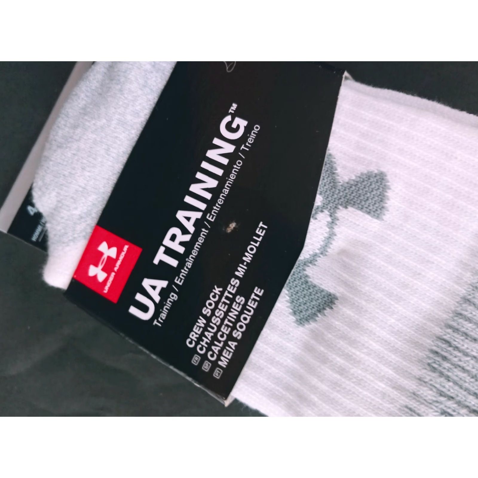 Under Armour Under Armour Men Phenom Training Elevated Heatgear OTC Crew Sport Sock Workout Size ONE SIZE - 2 Thumbnail