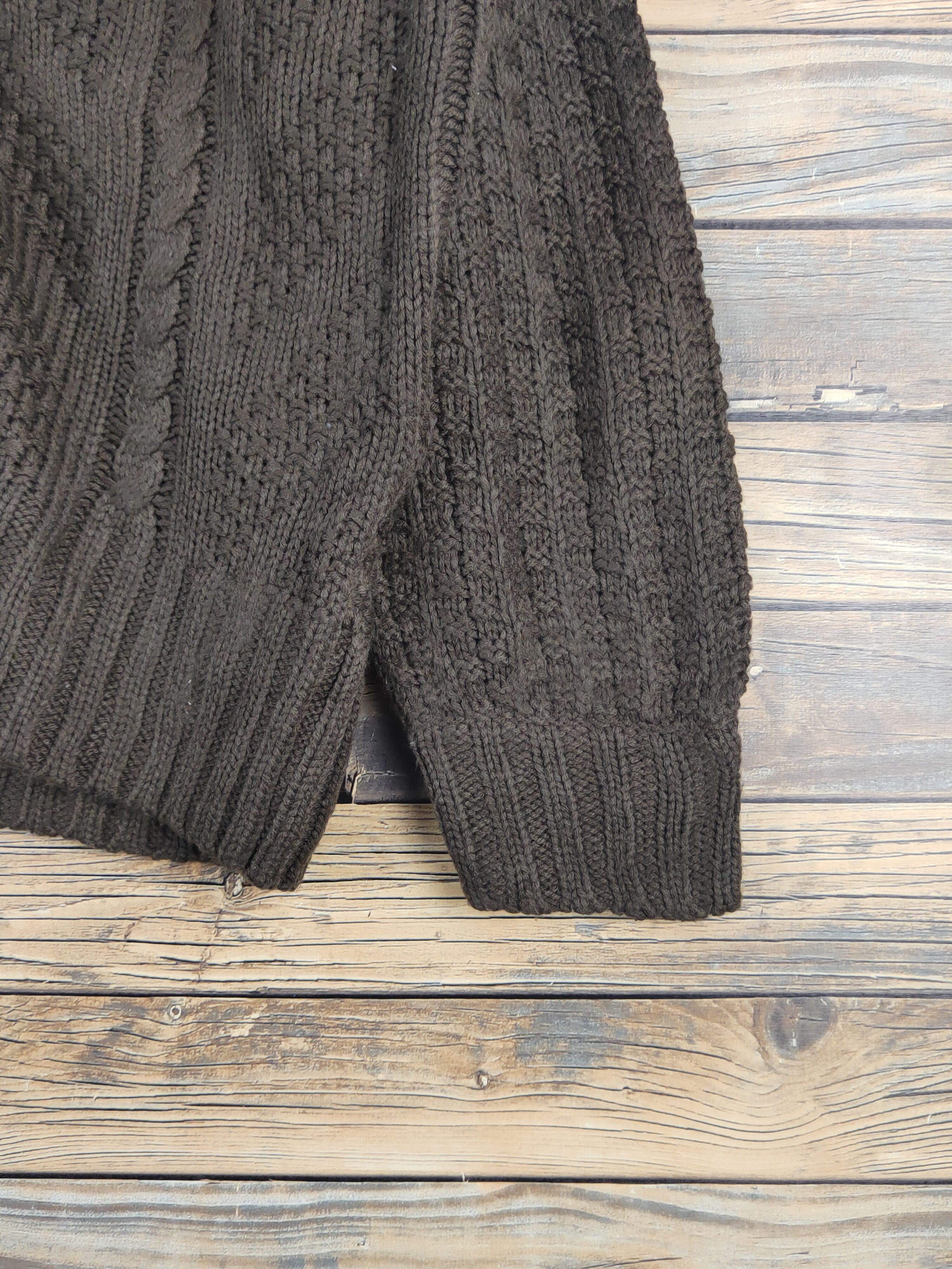 Japanese Brand Hunch Dark Brown Knitwear Cardigan #W1091 Size US M / EU 48-50 / 2 - 6 Thumbnail