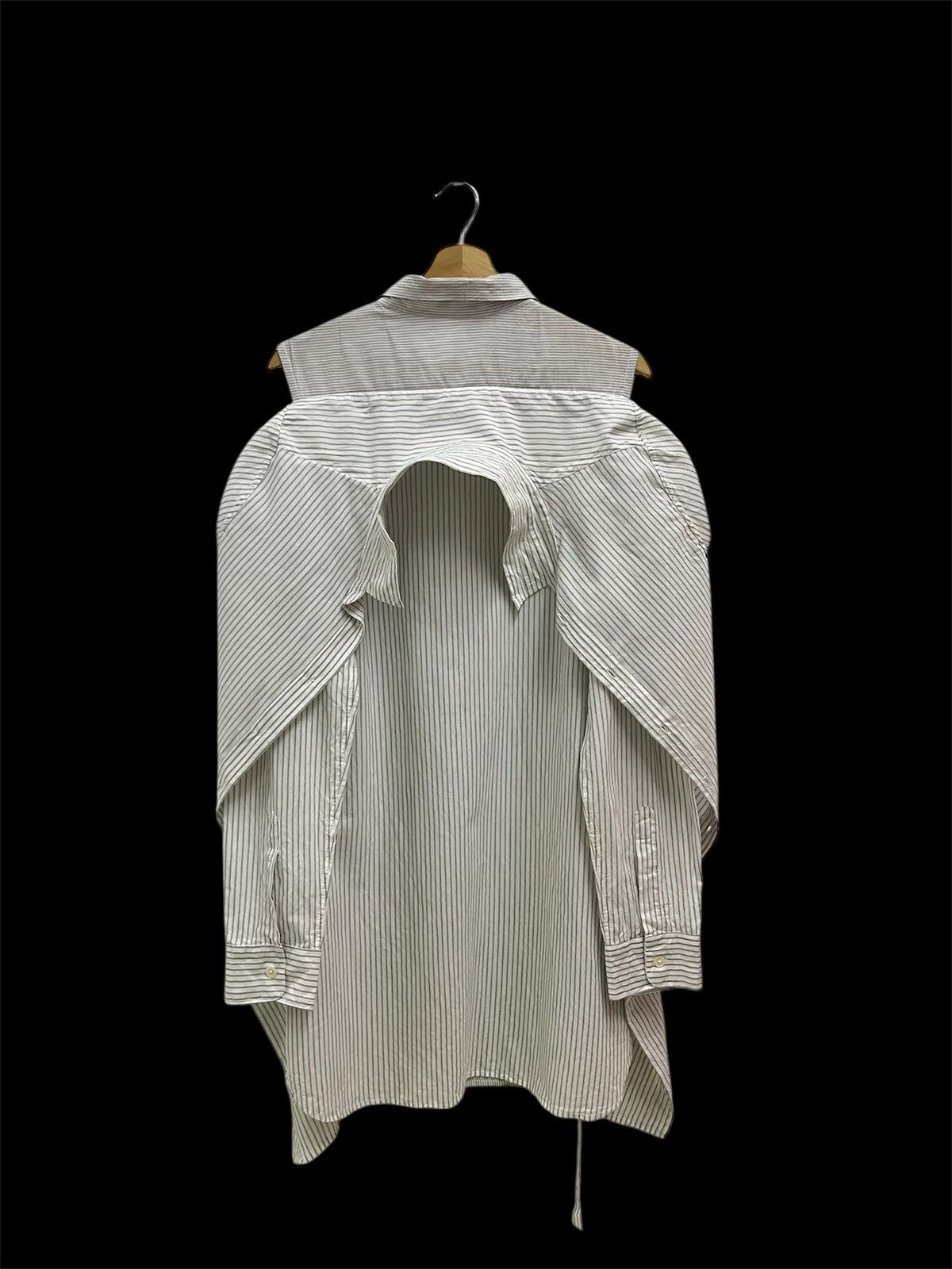 Ann Demeulemeester Double Layered Pinstripe Shirt Dress Size XS / US 0-2 / IT 36-38 - 4 Thumbnail