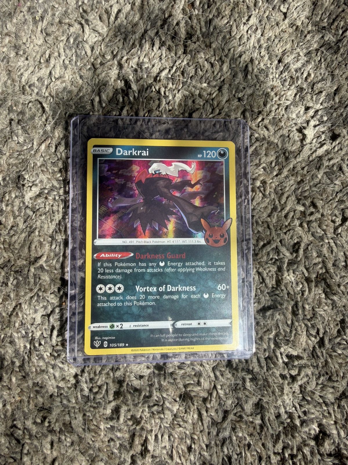 Pokemon 2020 Pokémon Darkrai Card Size ONE SIZE - 1 Thumbnail