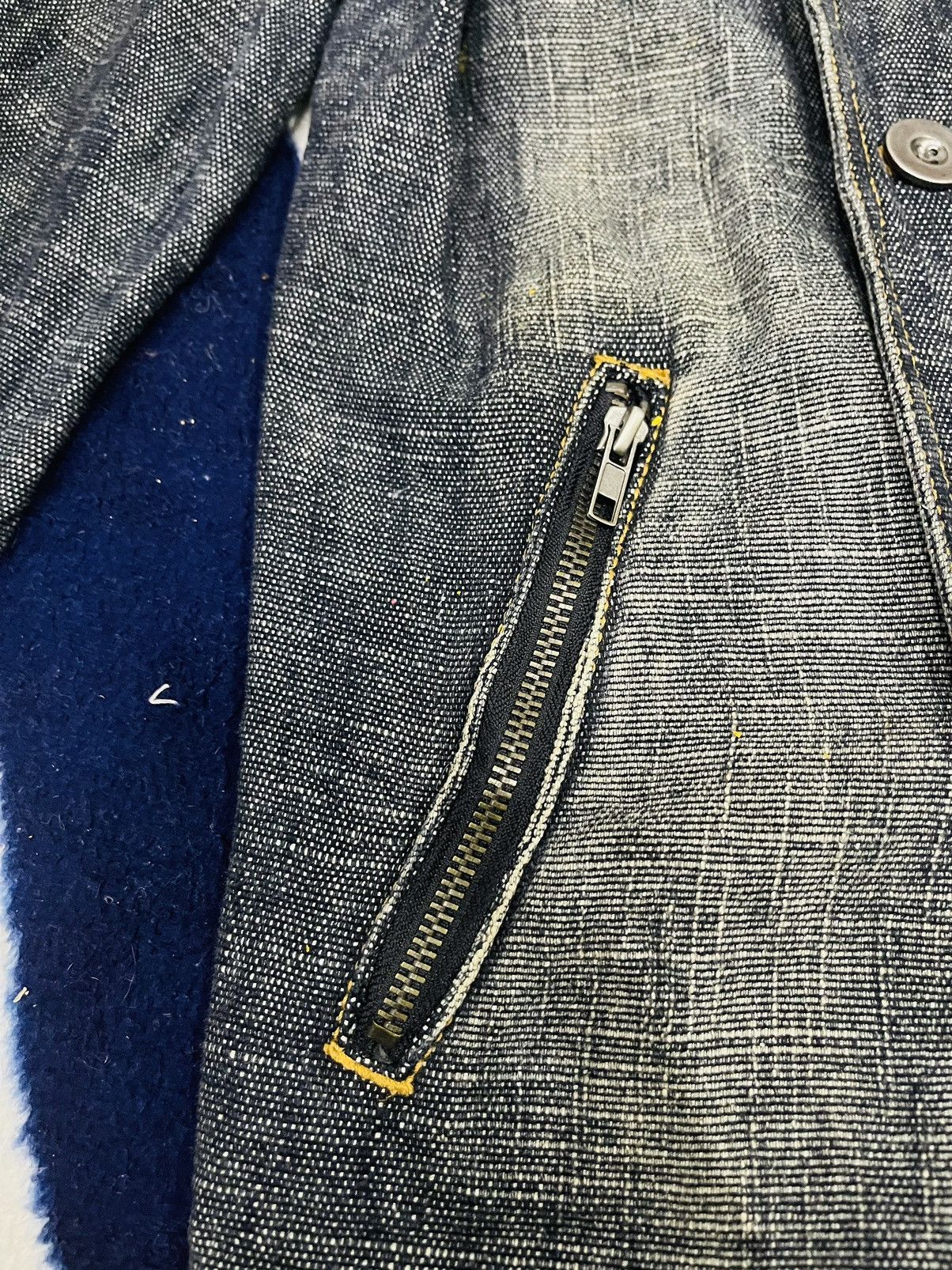 Japanese Brand Slick Double Brested Denim Jacket (11) Size US M / EU 48-50 / 2 - 11 Thumbnail