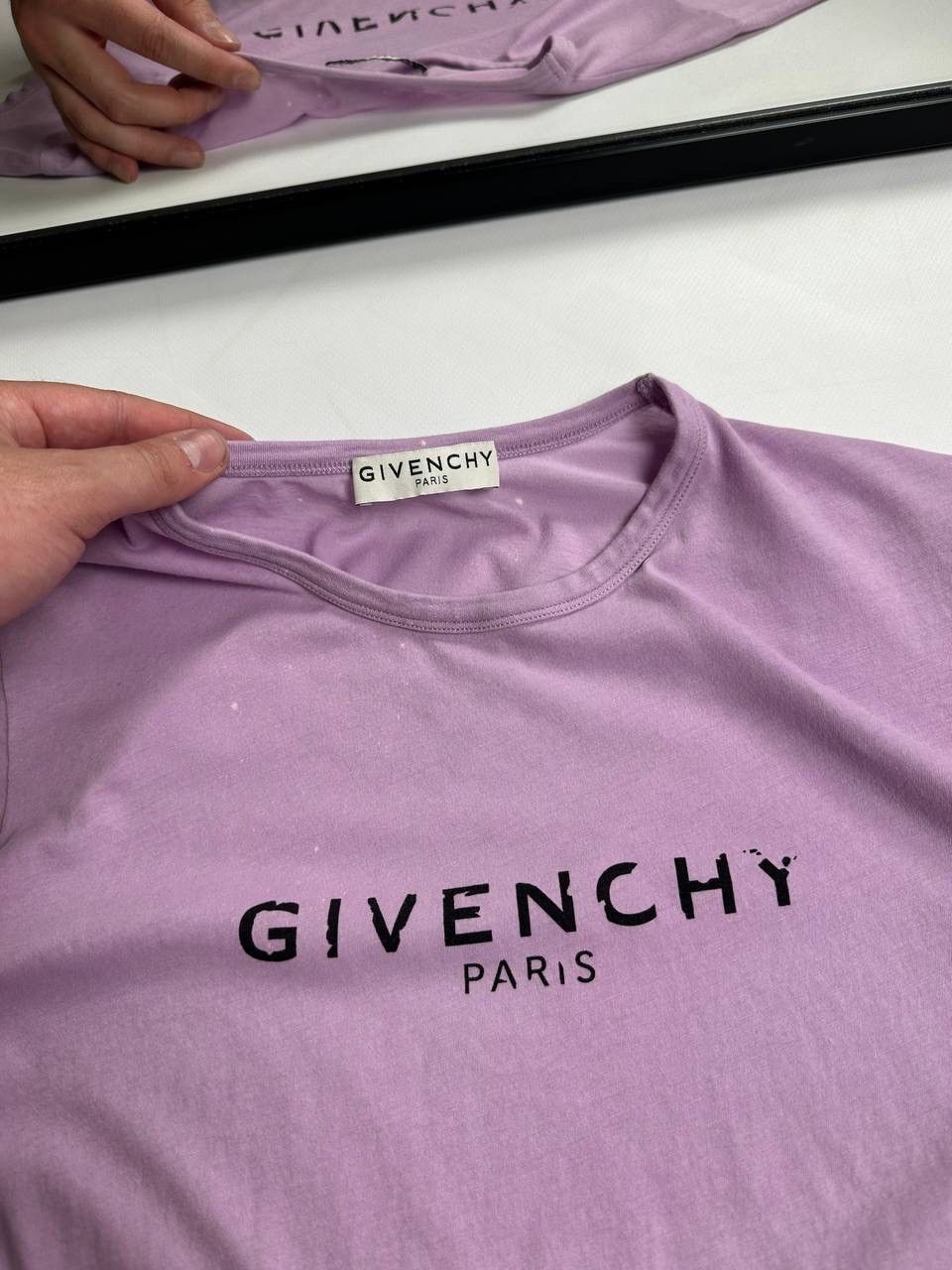 Givenchy Givenchy distress logo Women’s T shirt Purple Size S / US 4 / IT 40 - 4 Thumbnail
