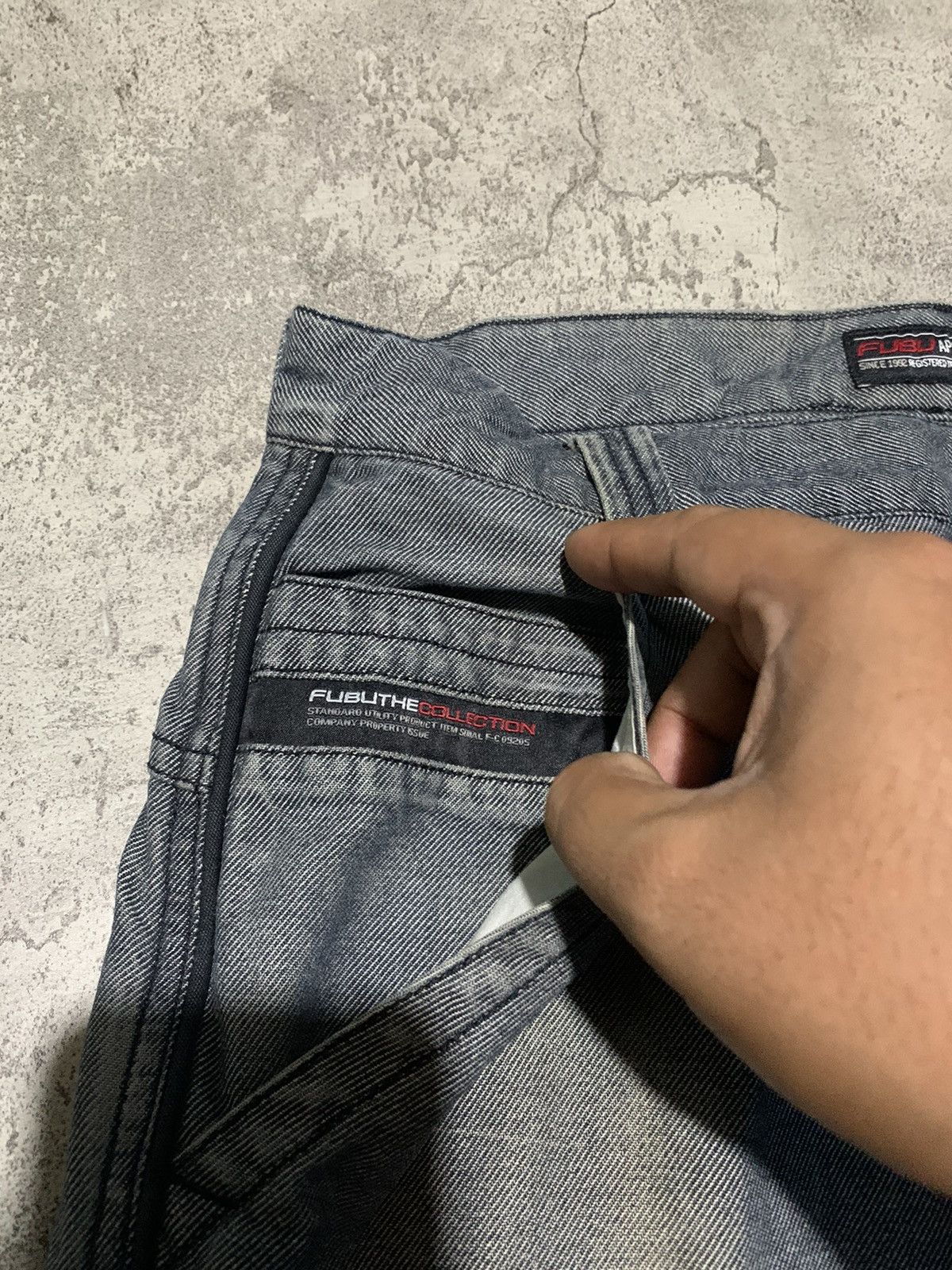 Fubu Vintage SunFaded adjustable leg baggy jeans hip hop Size US 30 / EU 46 - 7 Thumbnail