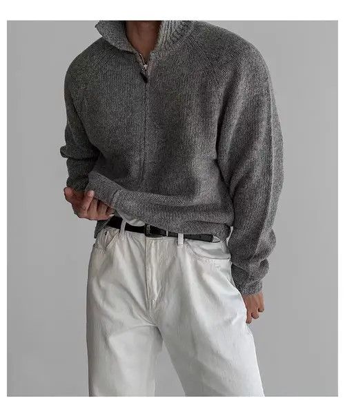 Japanese Brand Vintage Gray L Casual Knit Sweater Lapel Jacket Coat Size US L / EU 52-54 / 3 - 7 Thumbnail