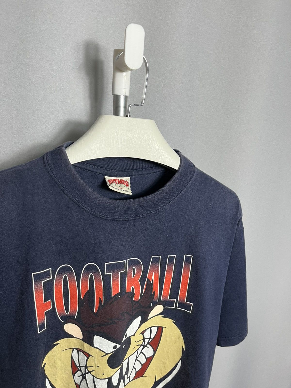 Nutmeg Looney Tunes Taz Nutmeg Crazy Shirt 1994 Euro 1996 Soccer Size US XL / EU 56 / 4 - 2 Thumbnail
