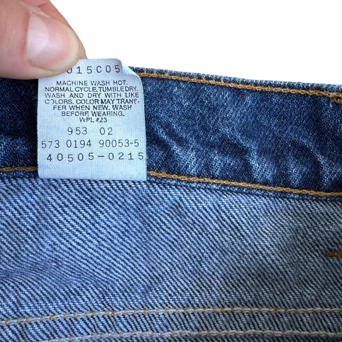 Levi's Vintage Clothing × Vintage 1994 Levis 505 Orange Tab Vintage Straight Leg 90s Jeans Size US 33 - 6 Thumbnail