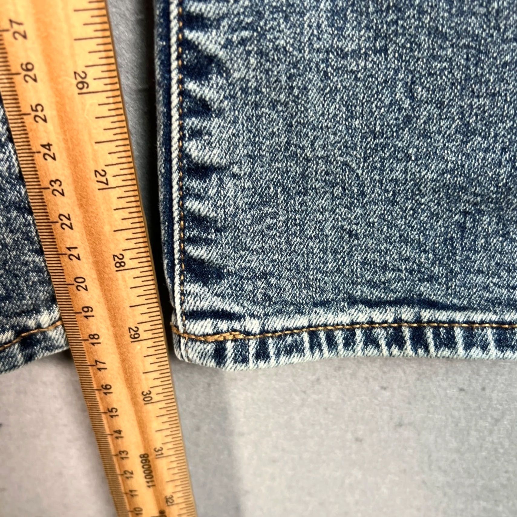 Uniqlo GU by Uniqlo Womens Size XS Flared Denim Jeans Blue Cotton Blend Size 26" / US 2 / IT 38 - 6 Thumbnail