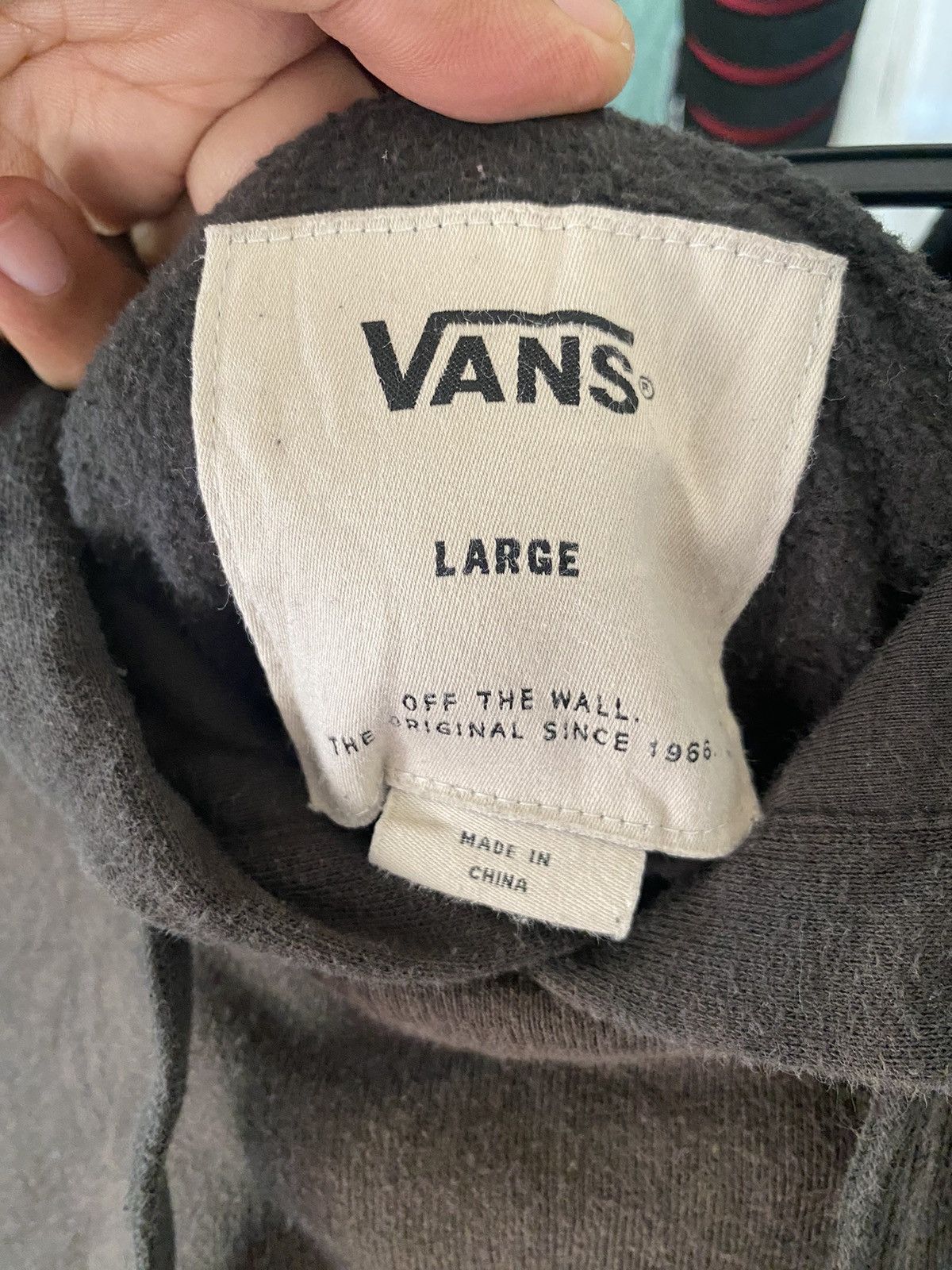 Vans × Vintage Vans "Now Or Never" Faded Dark Grey Hoodie Size US L / EU 52-54 / 3 - 5 Thumbnail