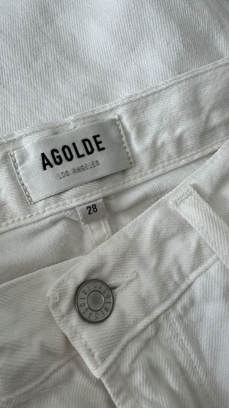 Agolde AGOLDE Mia Mid-Rise Straight White Jeans Size 28" / US 6 / IT 42 - 2 Thumbnail