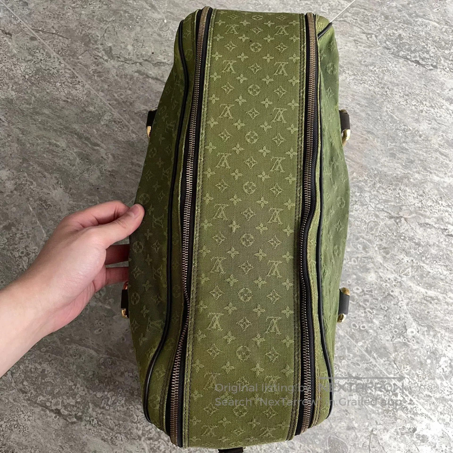 Louis Vuitton Louis Vuitton Military Green Denim Keepall. Size ONE SIZE - 5 Thumbnail