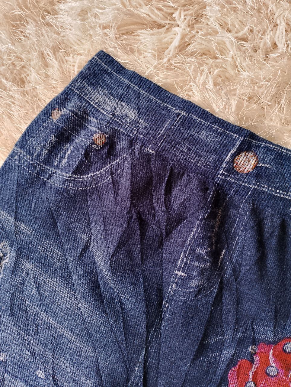 If Six Was Nine FLORAL Distressed Sketch Denim Legging Size 26" / US 2 / IT 38 - 7 Thumbnail